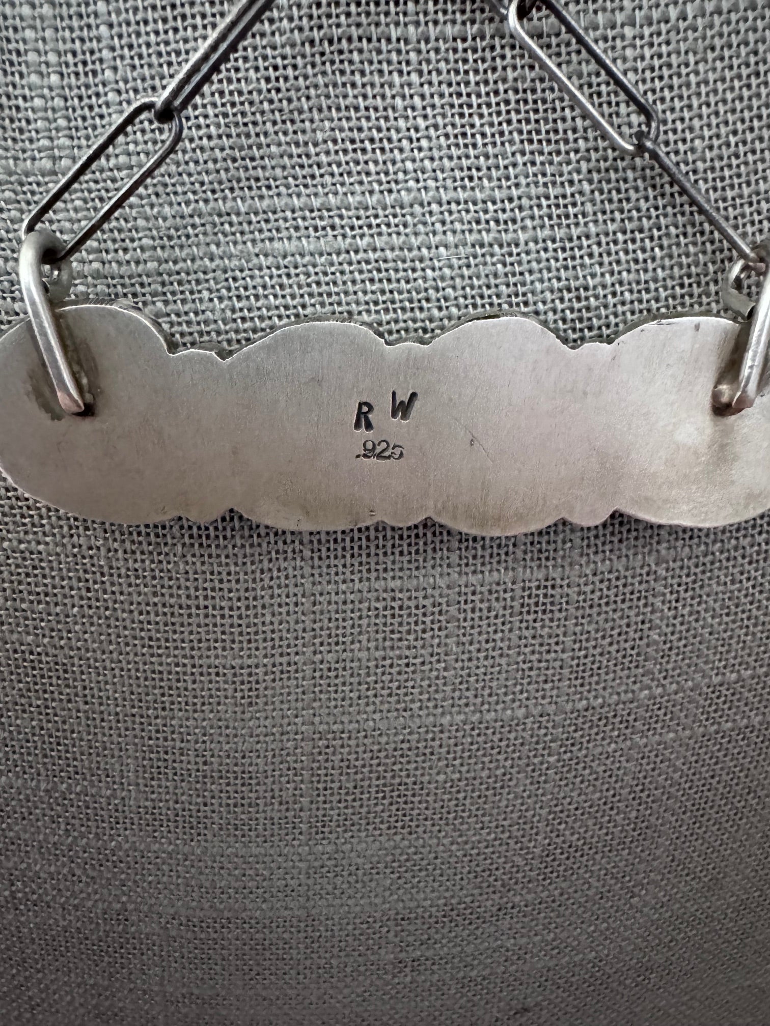 Handmade Sterling Silver & Fox Turquoise, Carico Lake Turquoise Bar 19.5" Necklace by Roaming Buffalo