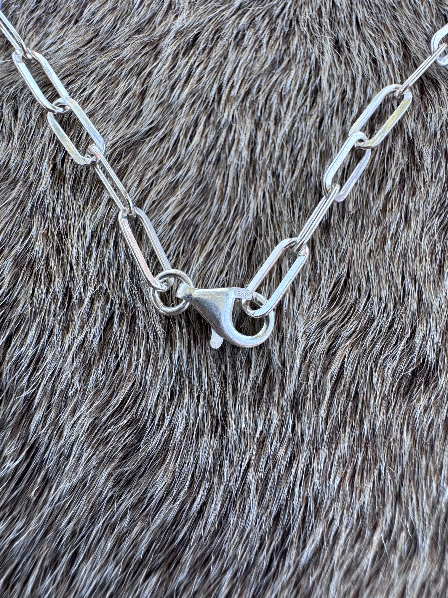 Handmade Sterling Silver Pearl & Black Onyx 4mm Beaded Necklace by Roaming Buffalo 17.5"