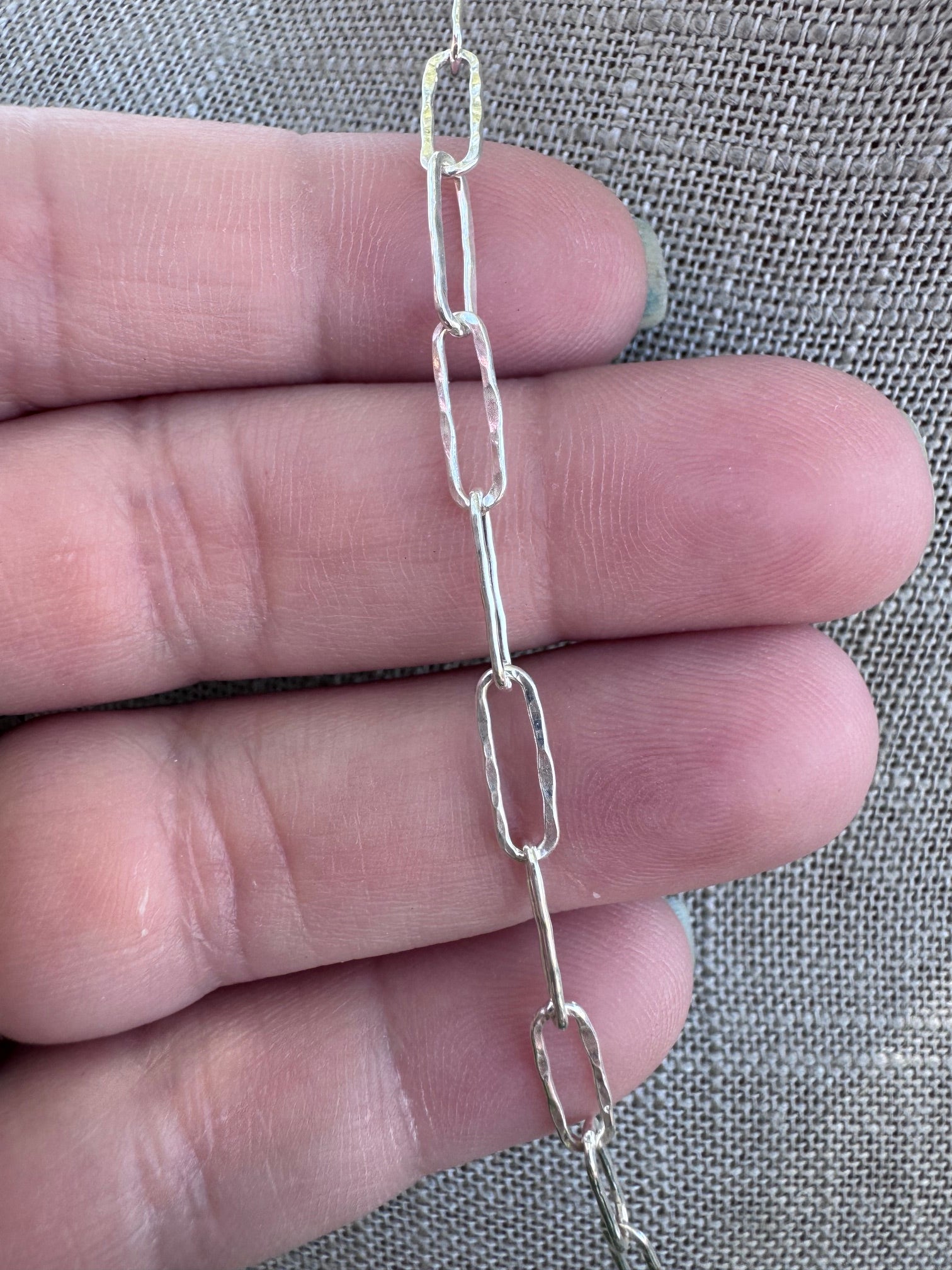 Handmade Sterling Silver Hubei Mixed Beaded Cowboy Hat Necklace by Roaming Buffalo 21"