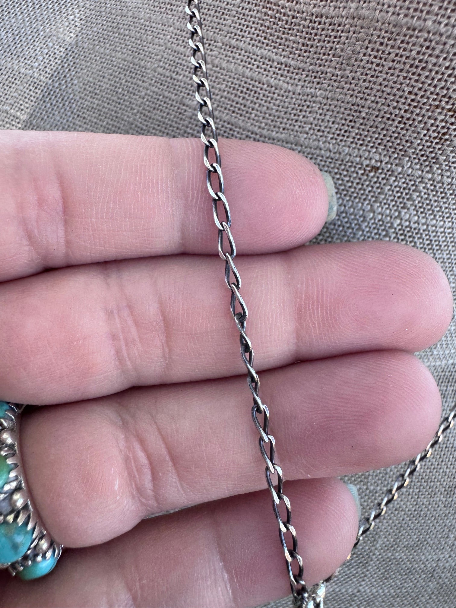Handmade Sterling Silver Lone Mountain, Hubei, & Pearl Beaded Necklace by Roaming Buffalo