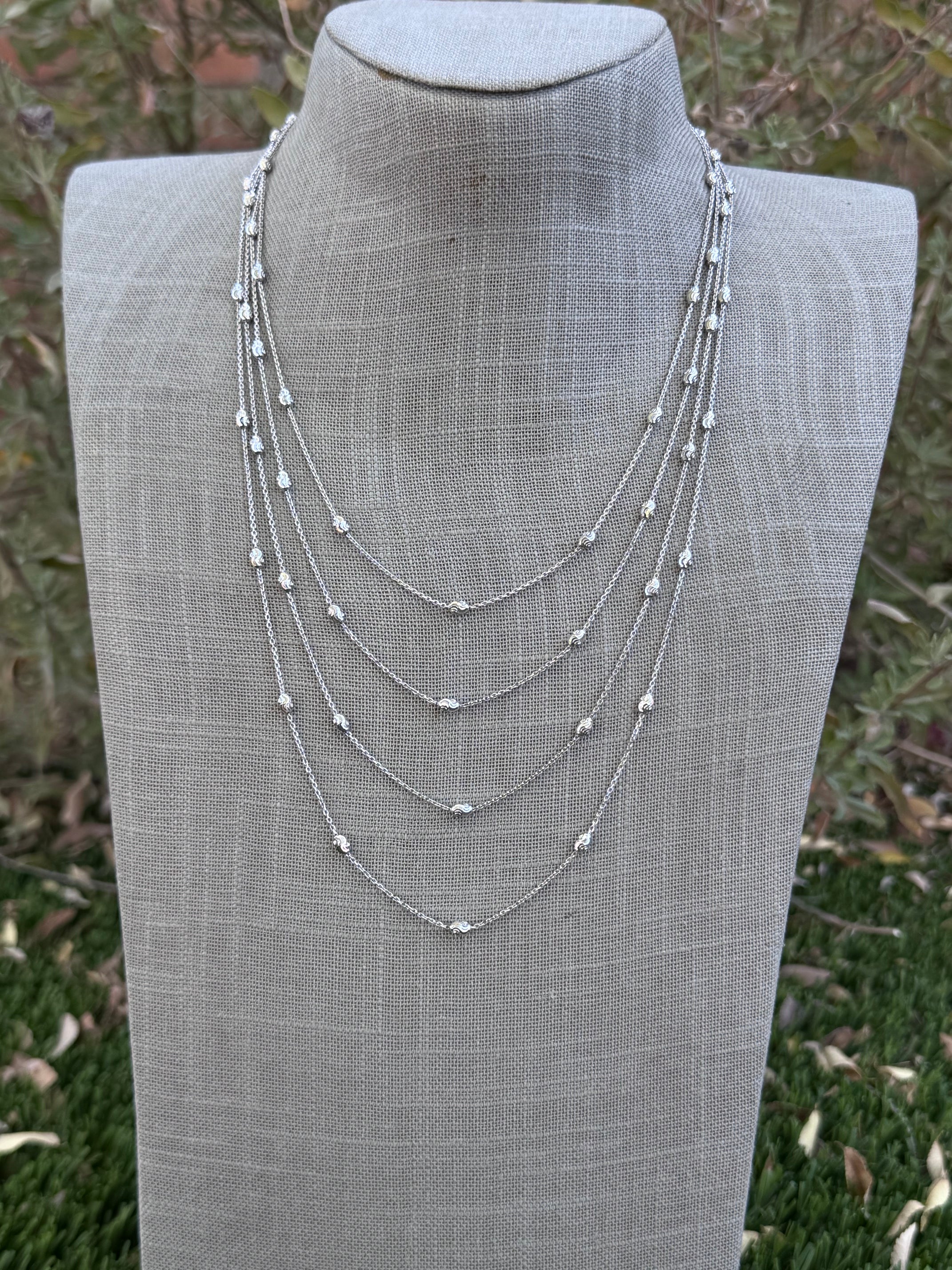 Handmade Sterling Silver Diamond Cut Chain Necklace