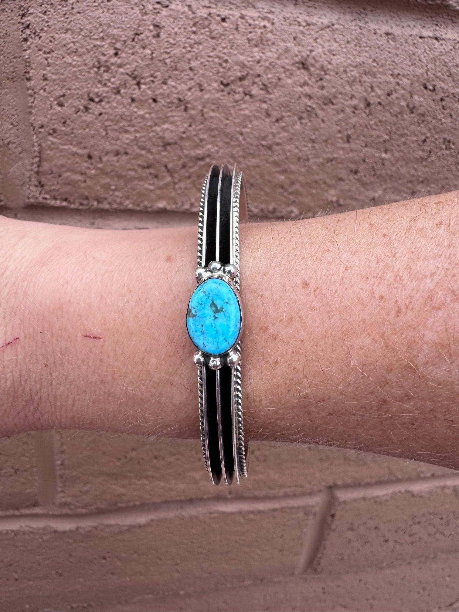 Handcrafted Sterling Silver & Turquoise Cuff Bracelet