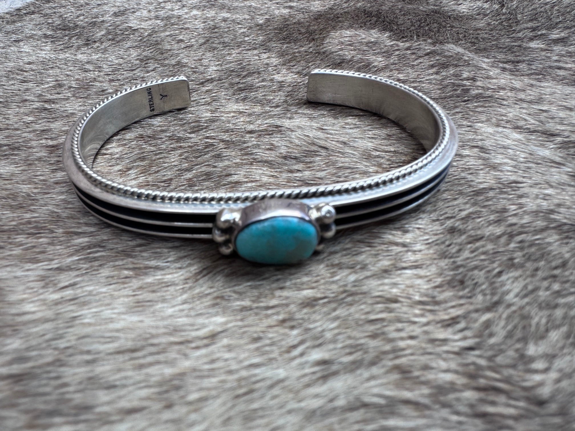 Handcrafted Sterling Silver & Turquoise Cuff Bracelet