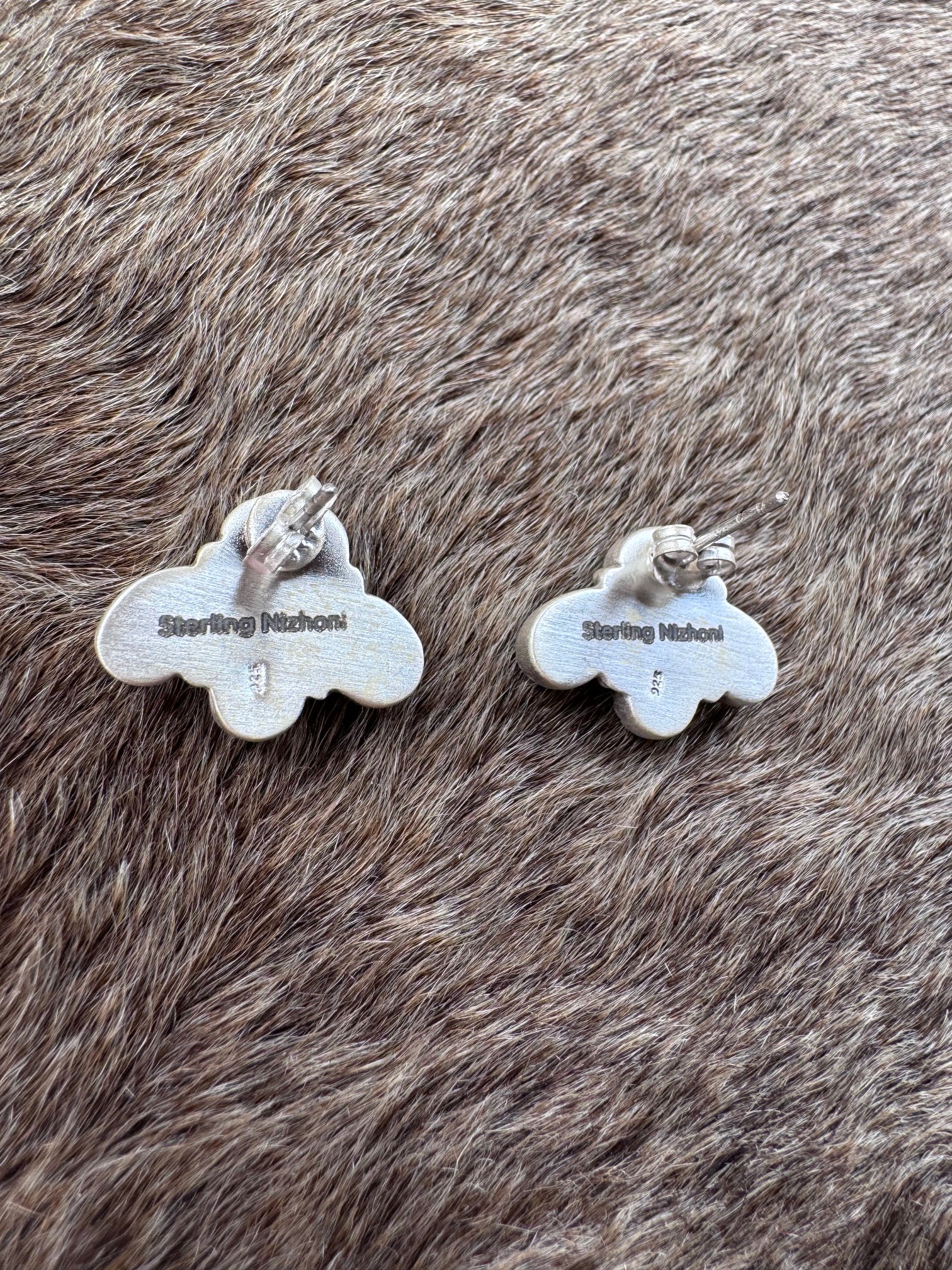 Nizhoni “The Backroads” Turquoise & Sterling Silver 4 Stone Earrings Handmade