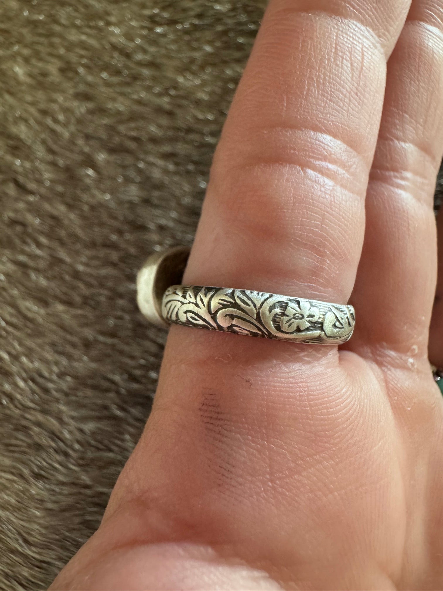 Handmade Sterling Silver Sonoran Gold Adjustable Ring by Roaming Buffalo