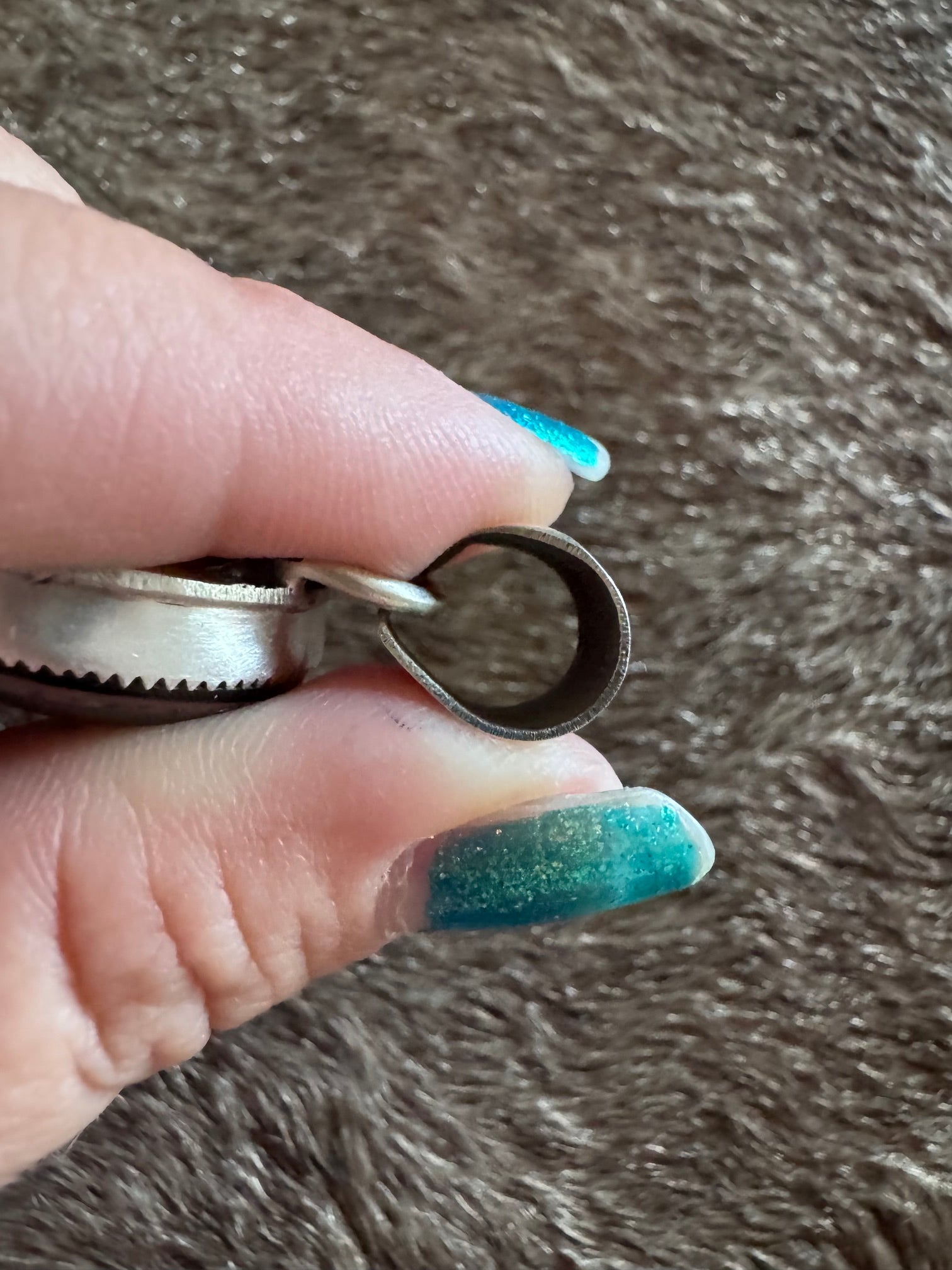 Handmade Sterling Silver Wood Carved Inlay Pendant by Roaming Buffalo