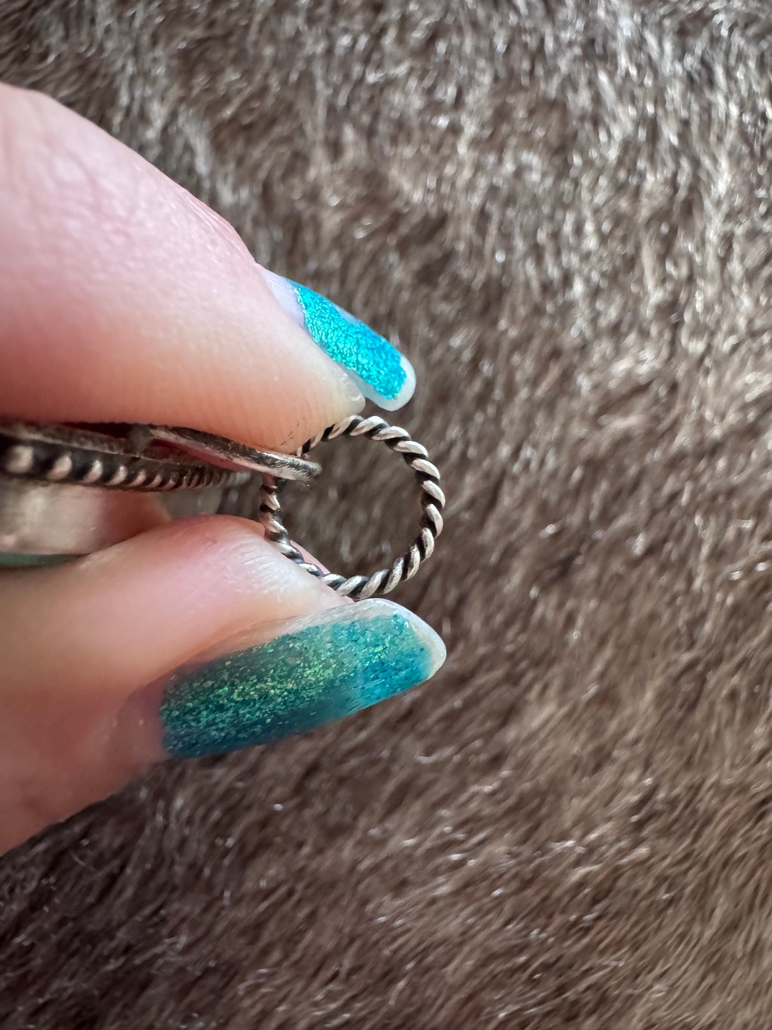 Handmade Sterling Silver Fox Turquoise Pendant by Roaming Buffalo