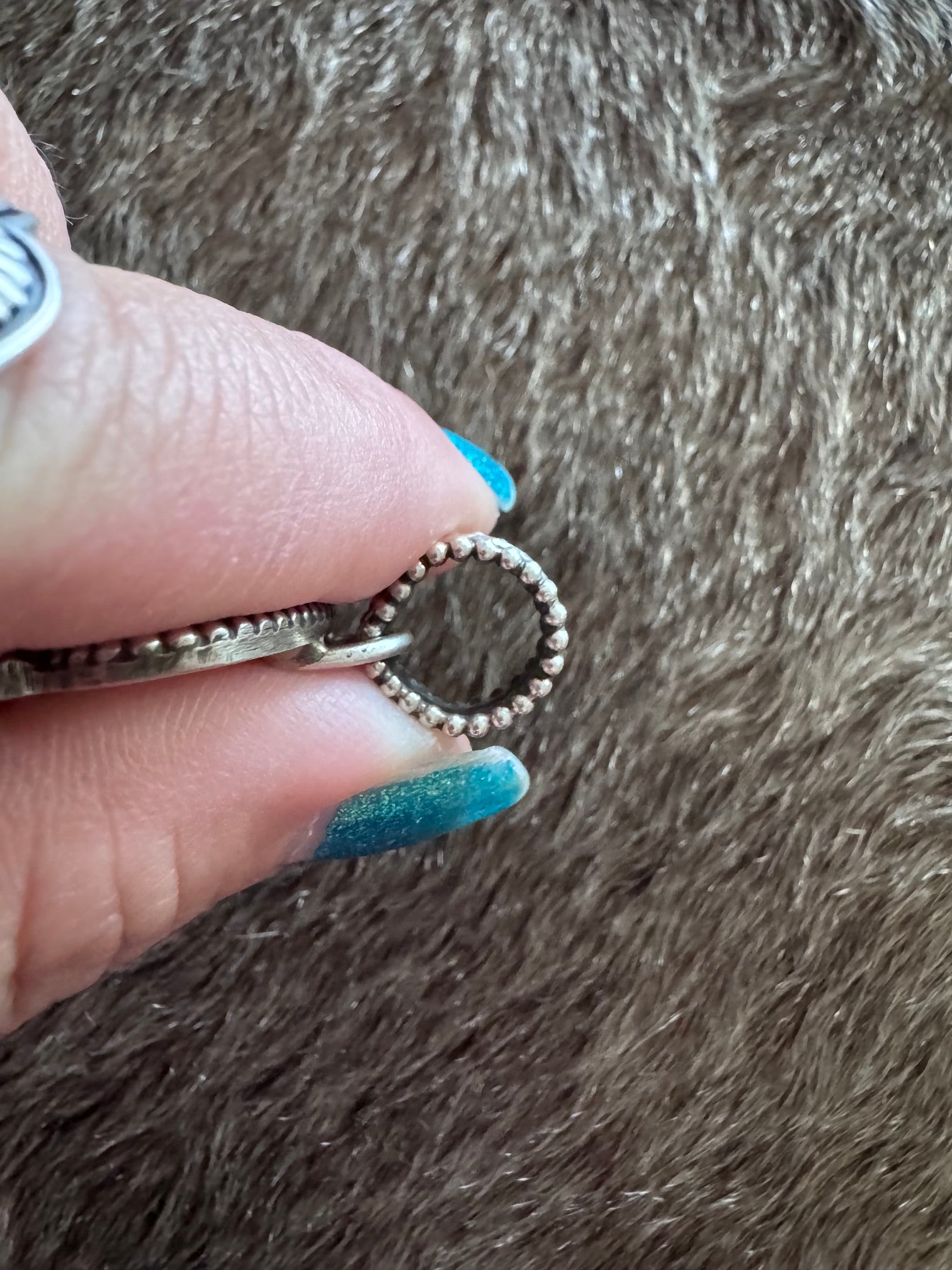 Handmade Sterling Silver Mine 8 & Armenian Turquoise Pendant by Roaming Buffalo