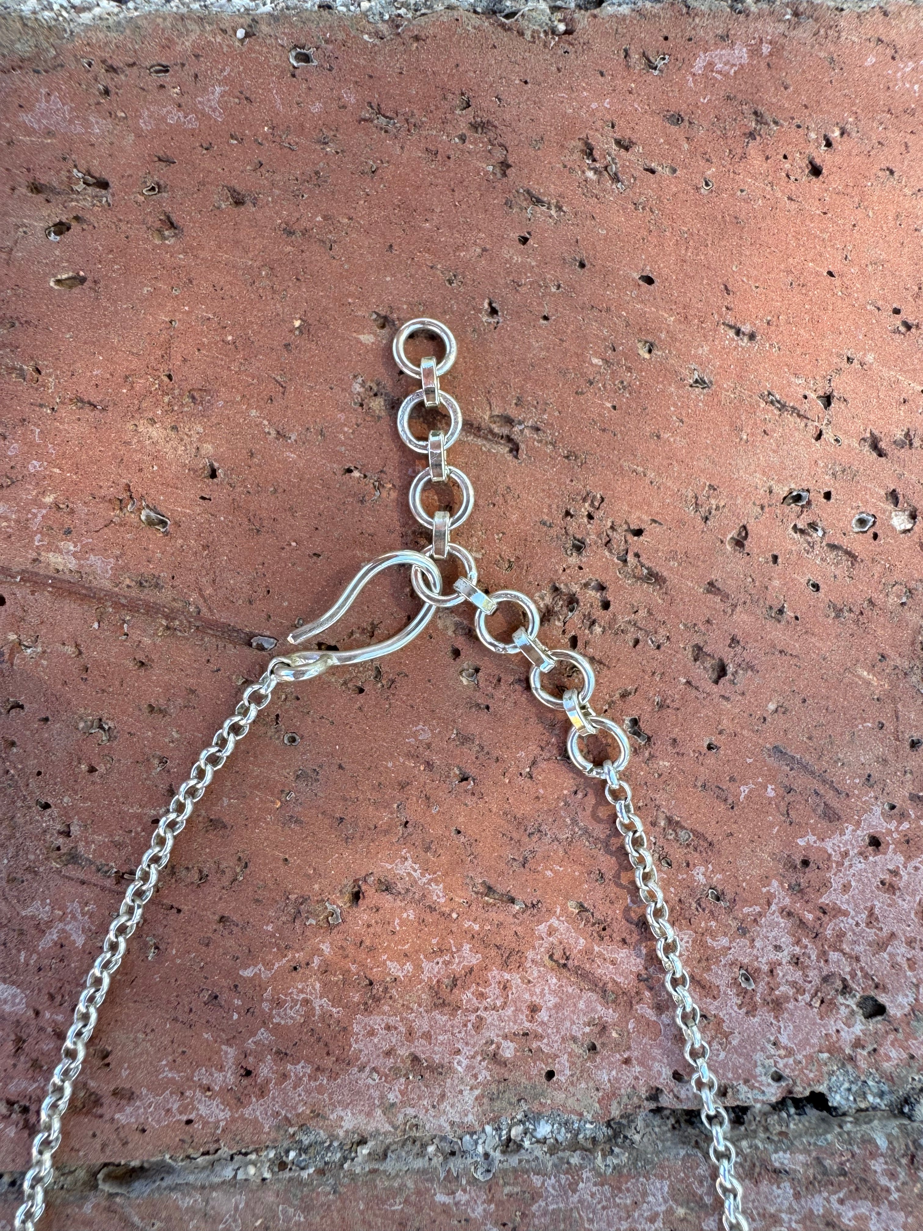 Handmade Sterling Silver Pink Dream Star Necklace Signed Nizhoni