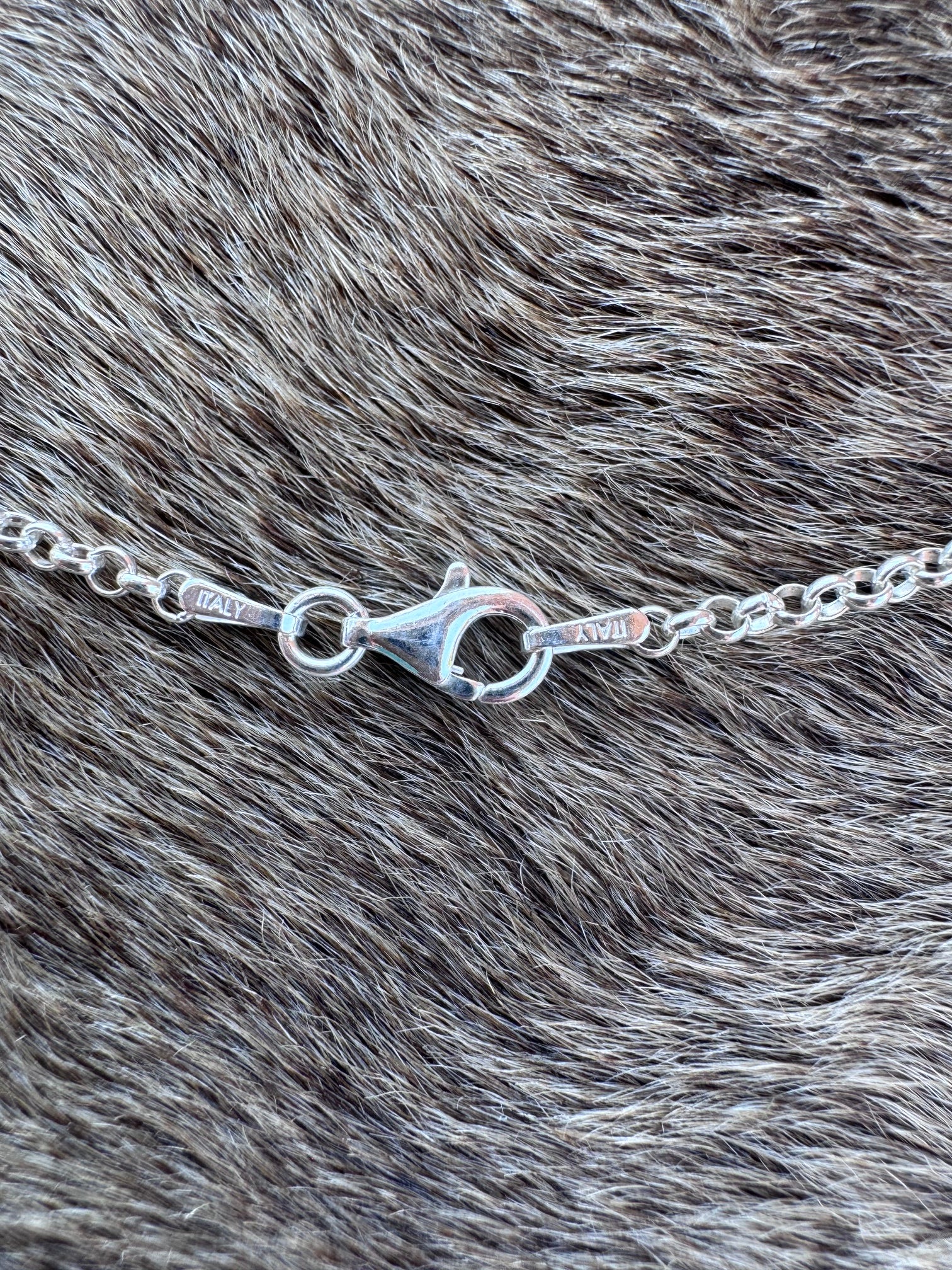 Handmade Sterling Silver Confetti Chrysocolla & Pink Conch Bar 19.5" Necklace by Roaming Buffalo