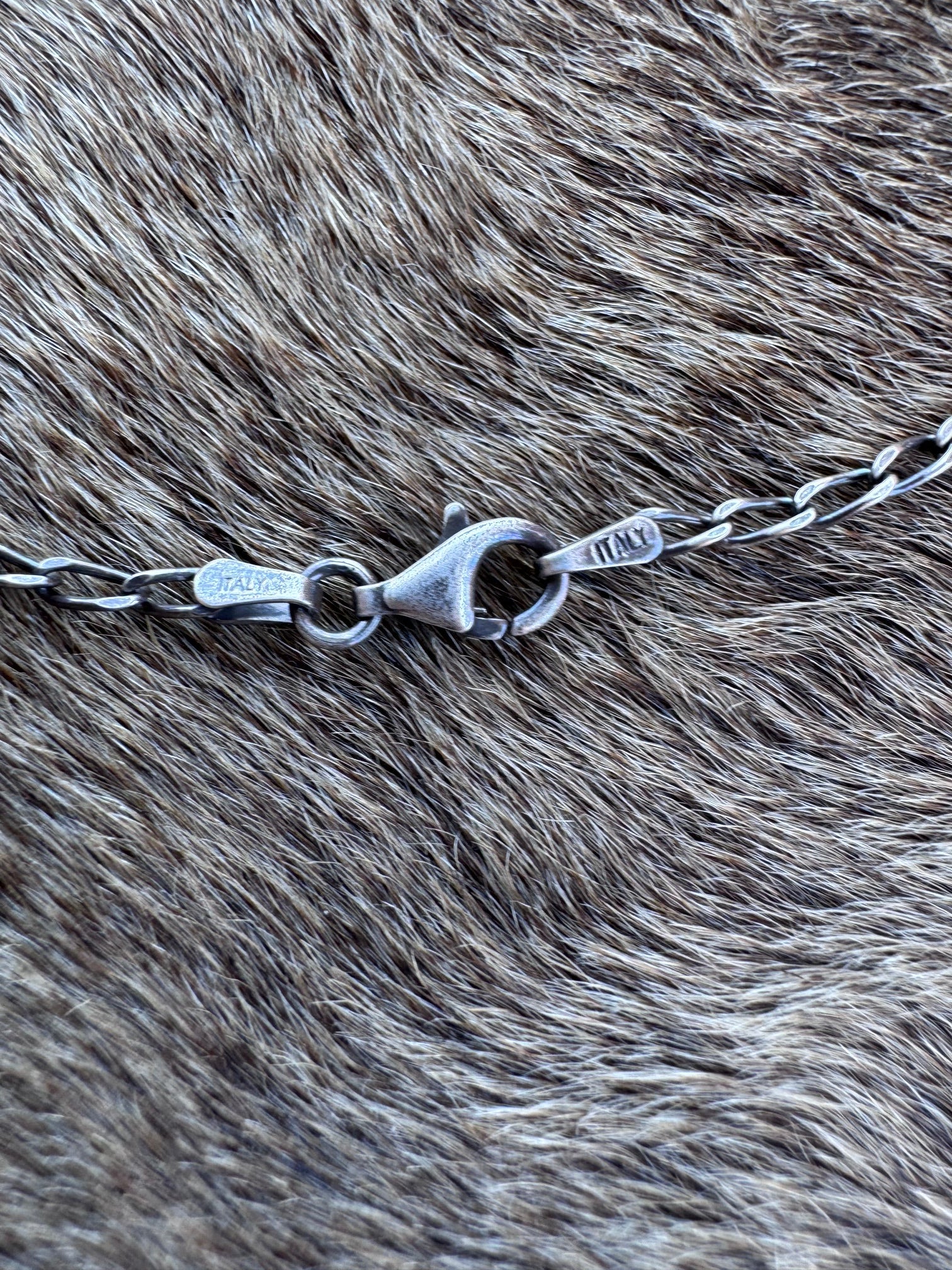 Handmade Sterling Silver Royston & Spiny Bar 19.5" Necklace by Roaming Buffalo