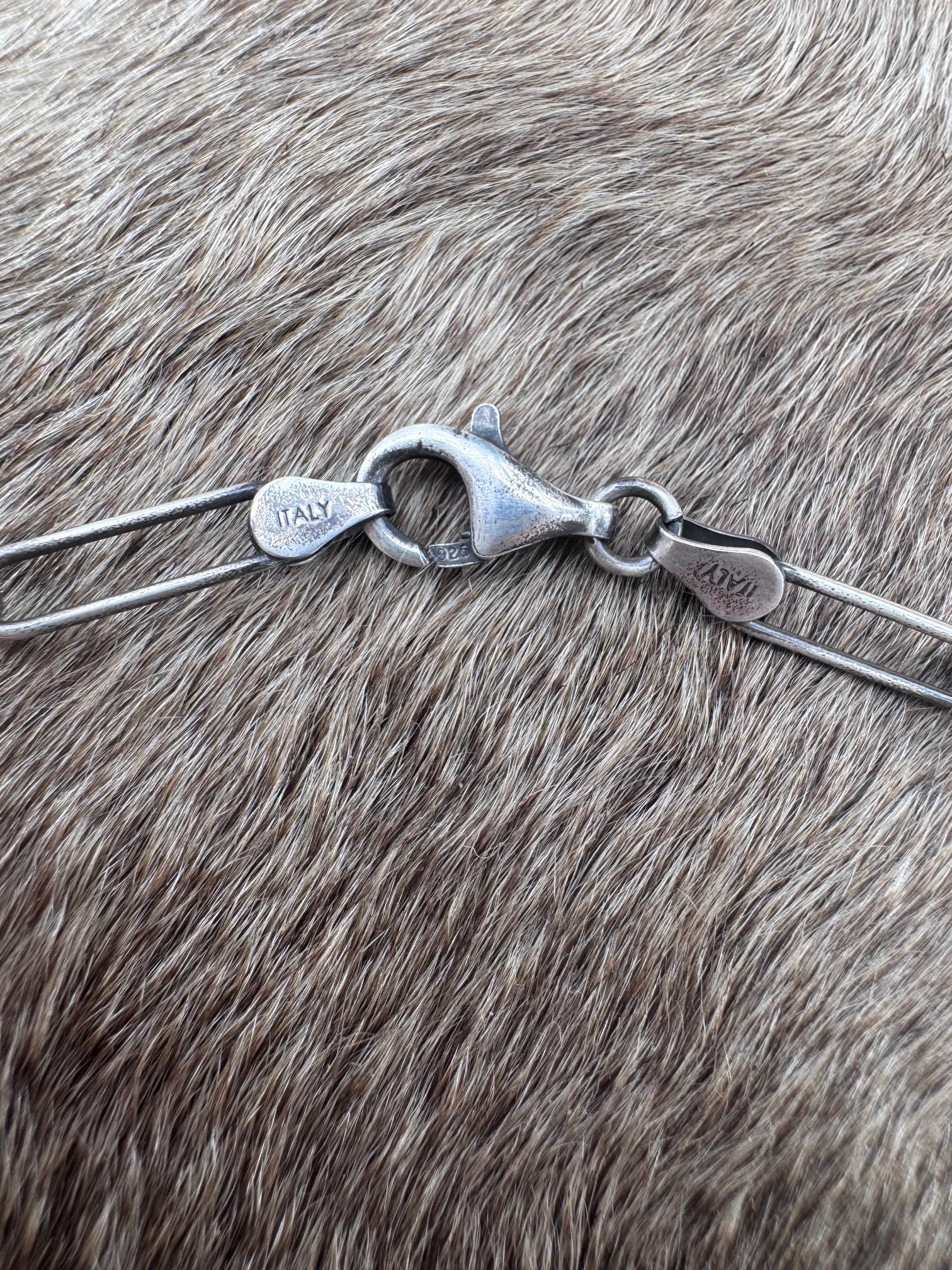 Handmade Sterling Silver & Pink Conch Large Pig 19.5" Necklace by Roaming Buffalo