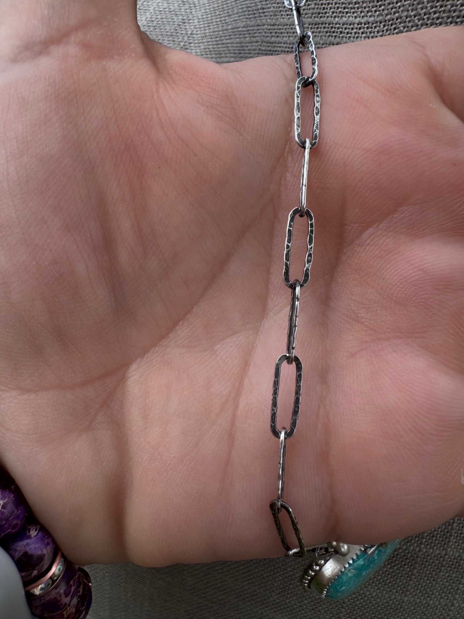 Handmade Sterling Silver & Patagonia Turquoise 18.5" Necklace by Roaming Buffalo