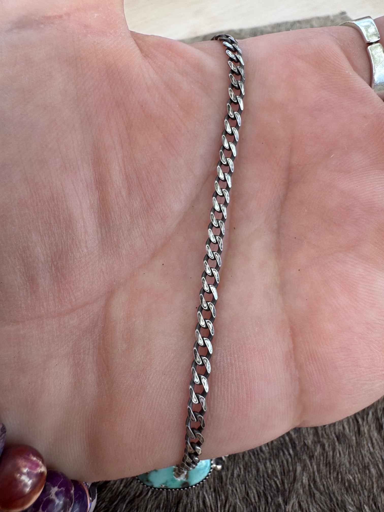 Handmade Sterling Silver & Carico Lake 18.75" Necklace by Roaming Buffalo