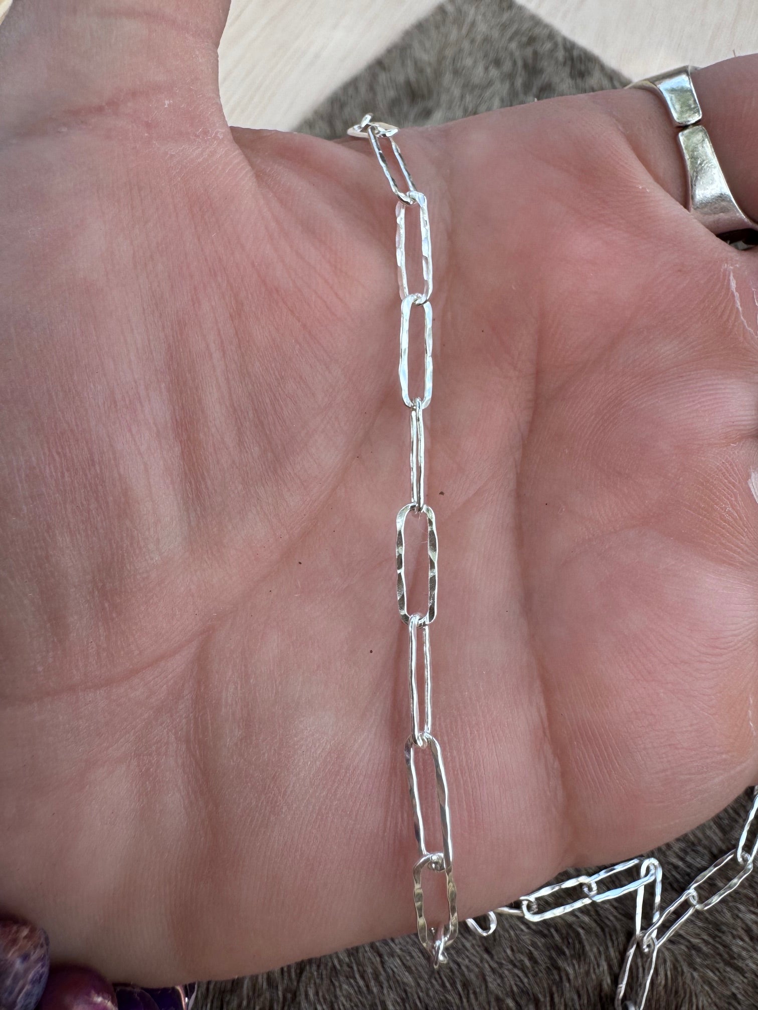 Handmade Sterling Silver & Carico Lake Concho 18" Necklace by Roaming Buffalo
