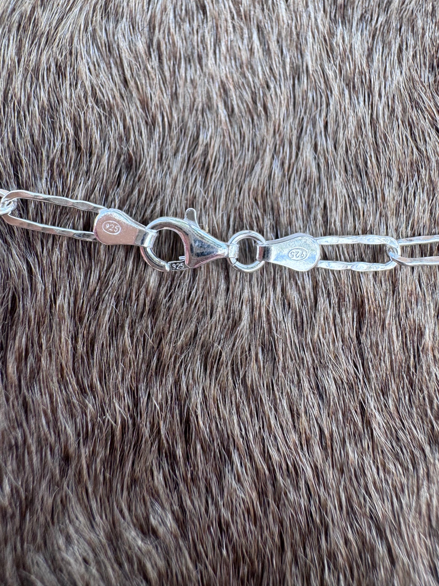 Handmade Sterling Silver & Carico Lake Concho 18" Necklace by Roaming Buffalo