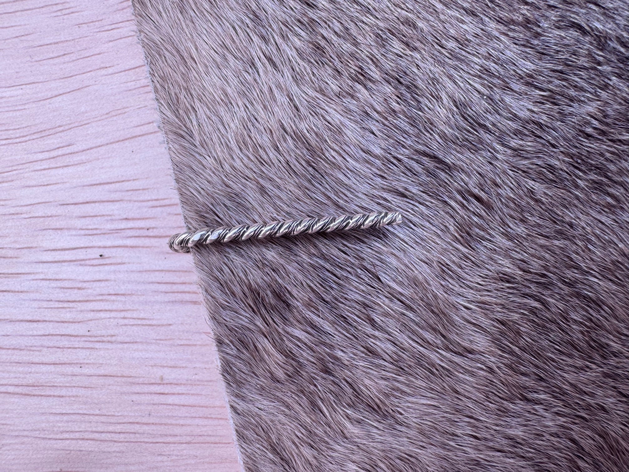 Handmade Sterling Silver & Fox Turquoise Hat Pin by Roaming Buffalo