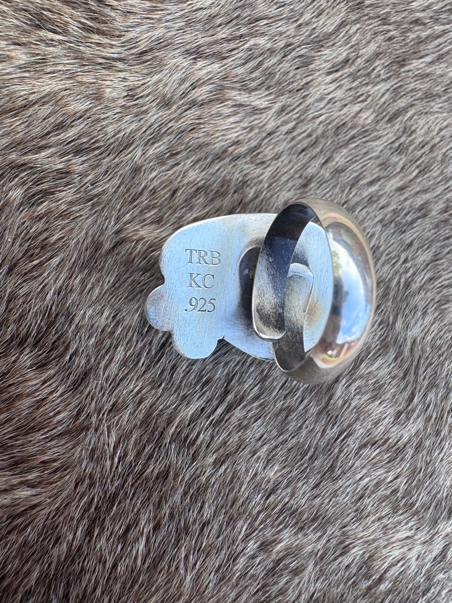 Handmade Sterling Silver & Armenian Turquoise Adjustable Ring by Roaming Buffalo