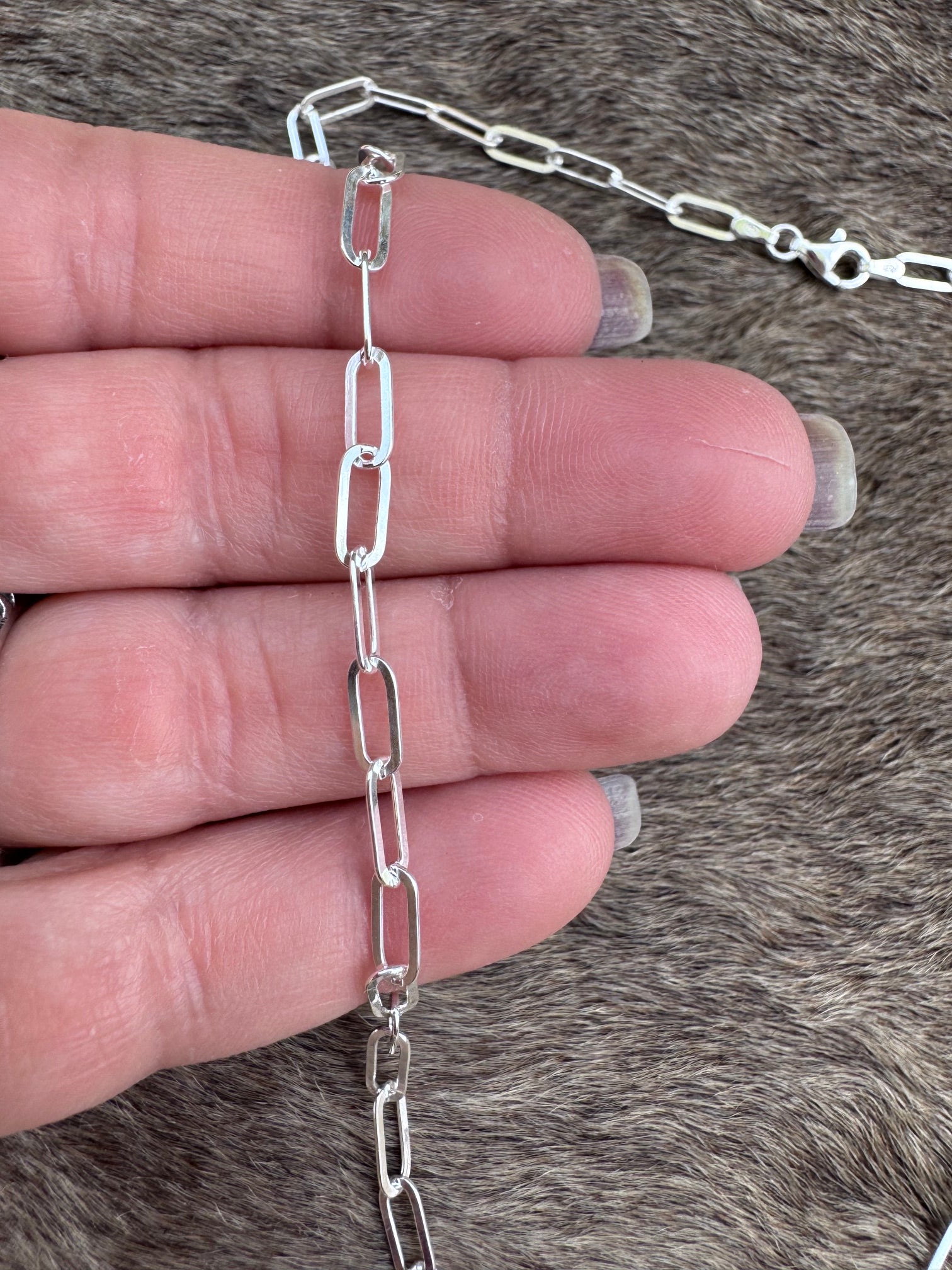 Handmade Sterling Silver & White Buffalo 18.5" Necklace by Roaming Buffalo