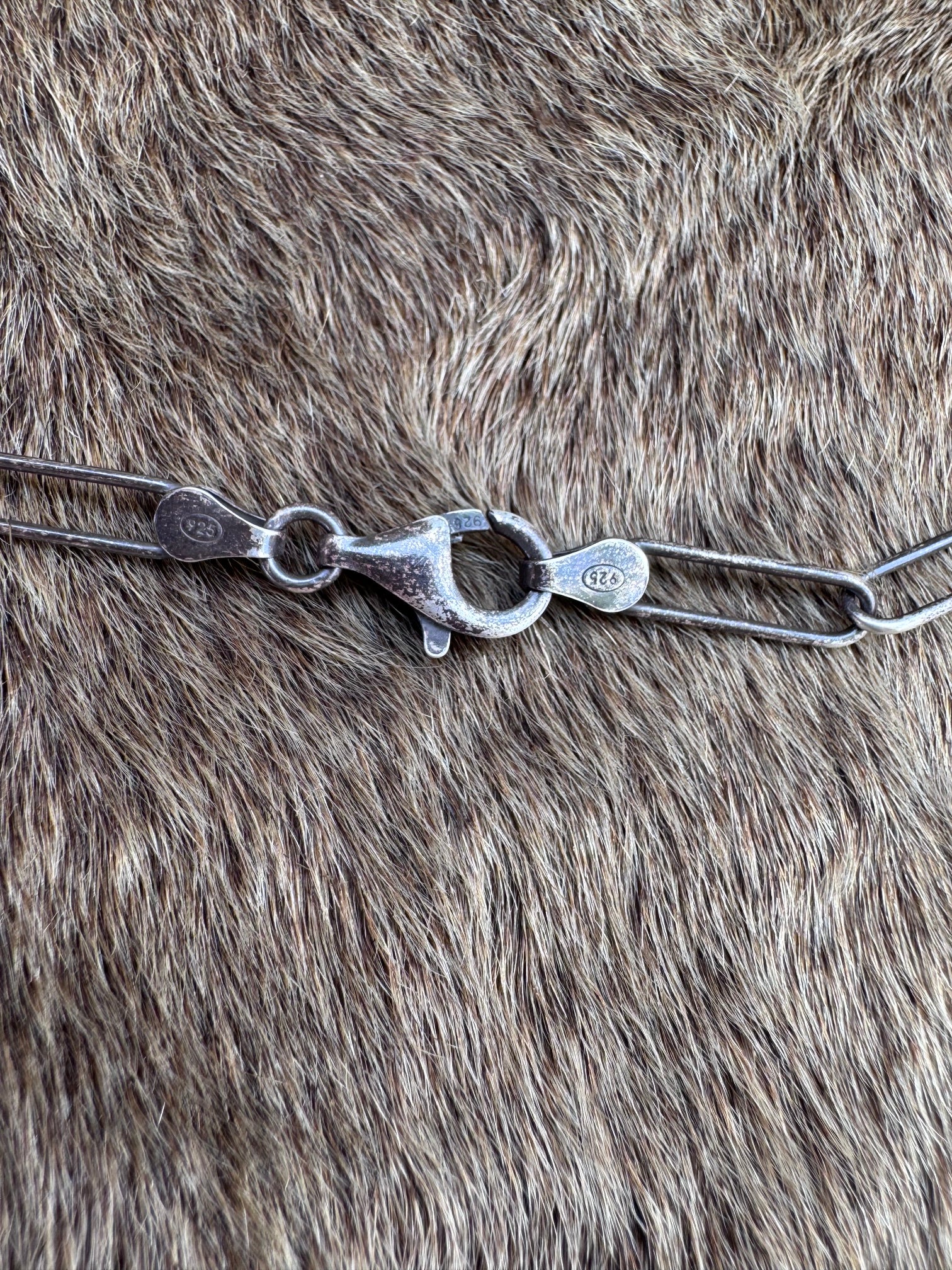 Handmade Sterling Silver & Aquaprase 19" Necklace by Roaming Buffalo