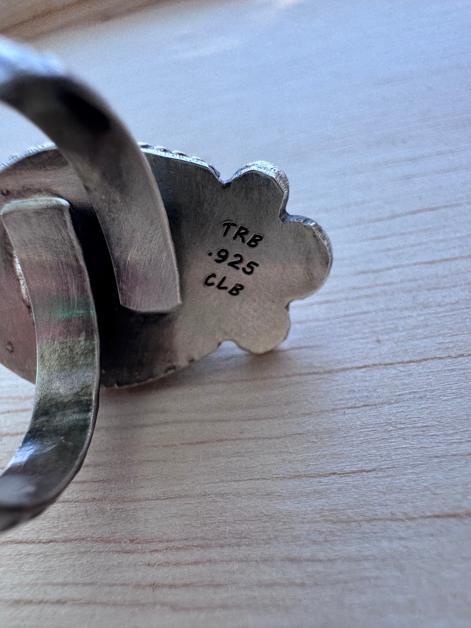 Handmade Sterling Silver Mine 8 Turquoise Adjustable Ring by Roaming Buffalo