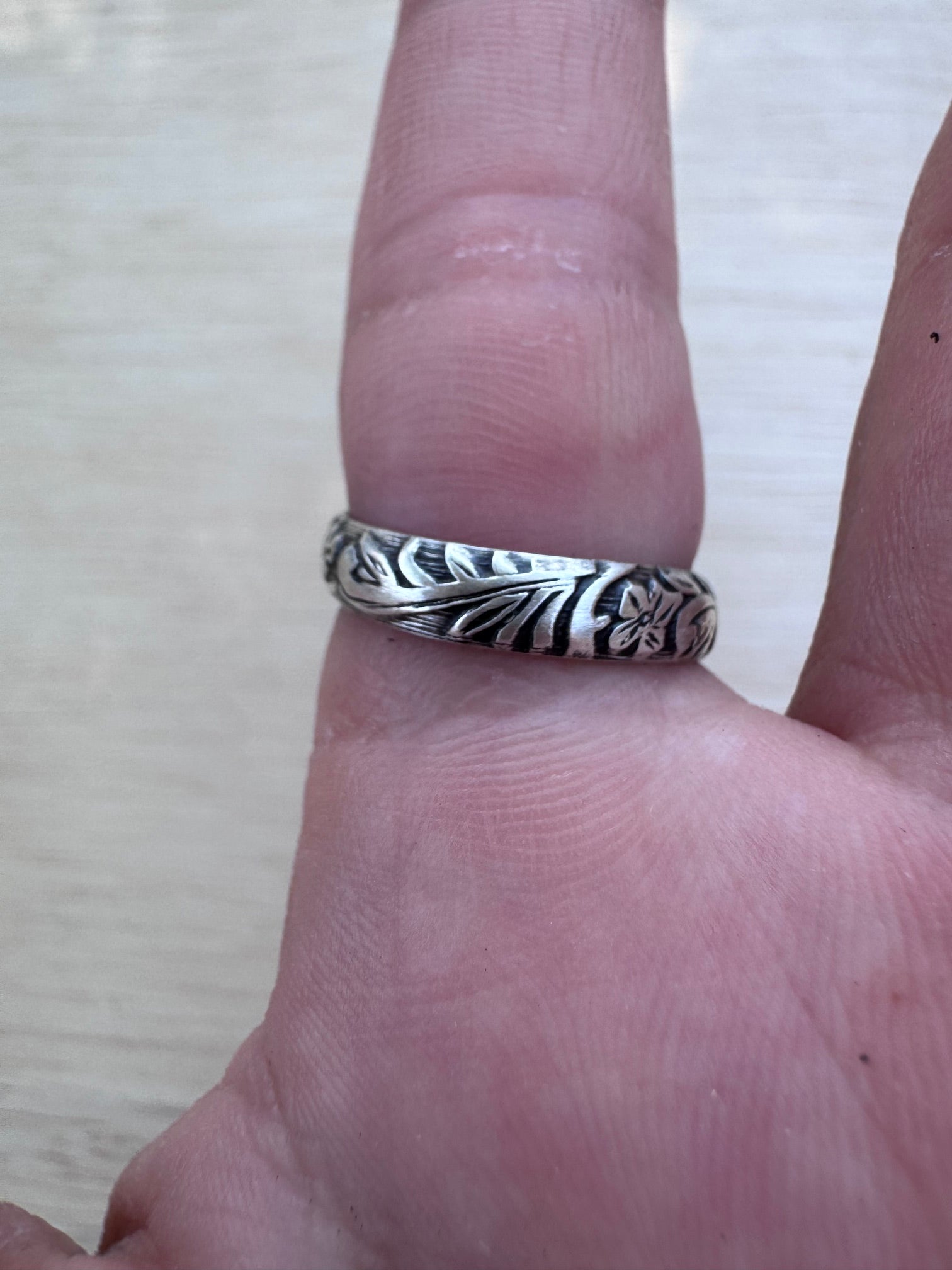 Handmade Sterling Silver Mine 8 Turquoise Adjustable Ring by Roaming Buffalo