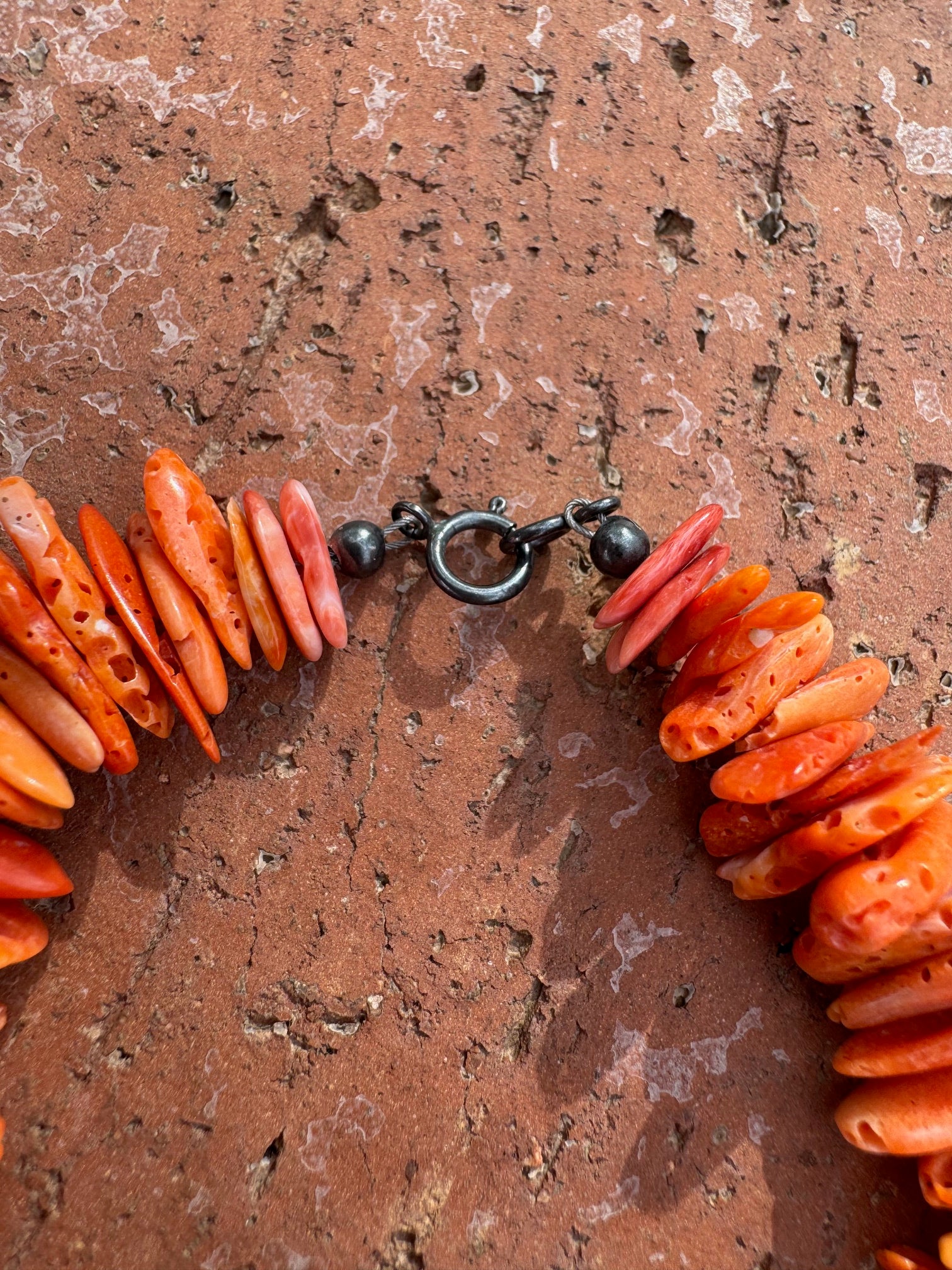 Handcrafted Spiny & Sterling Silver Beaded Bracelet 7.5"