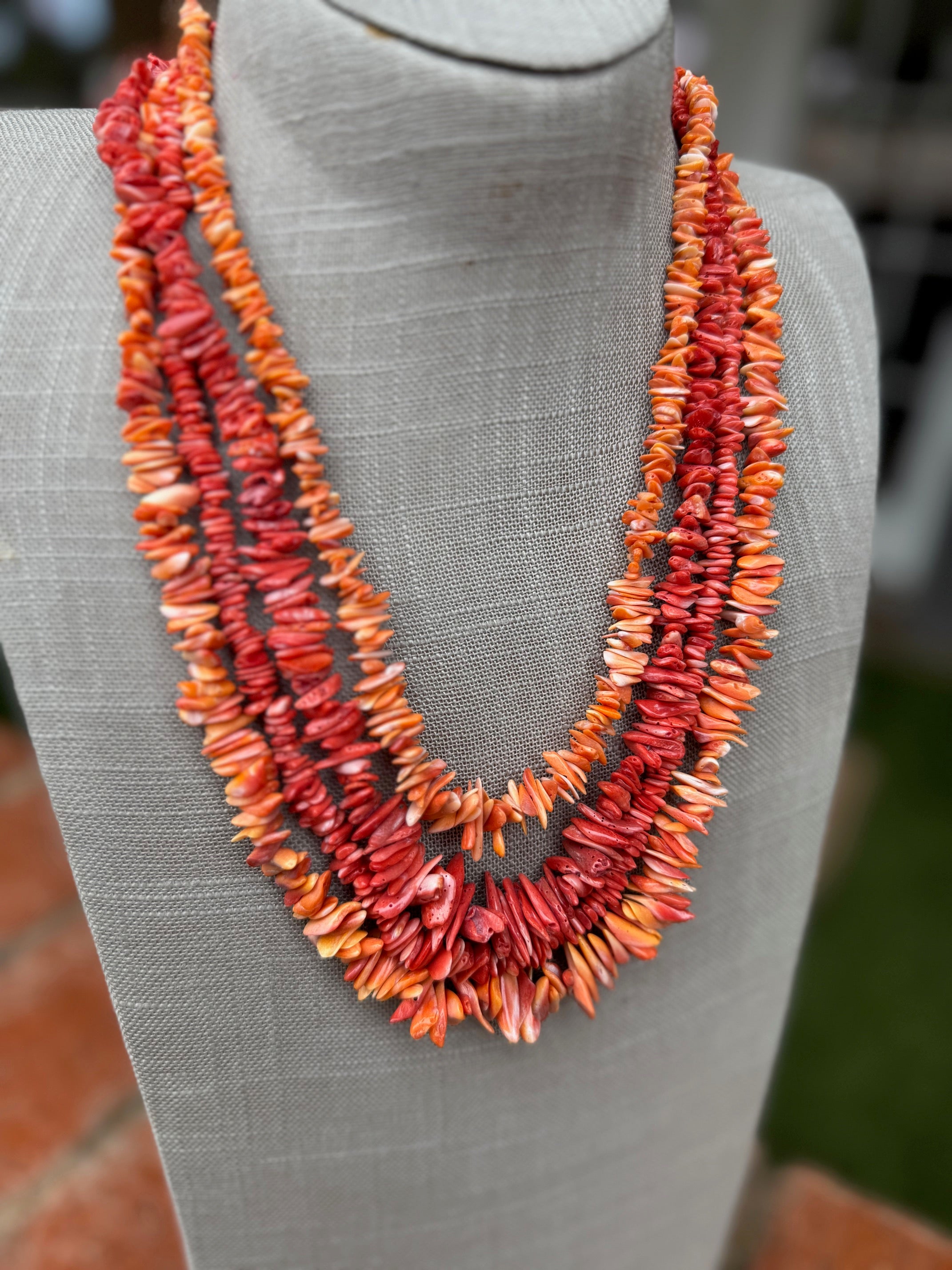 Handcrafted Spiny Oyster 24” Beaded Necklace