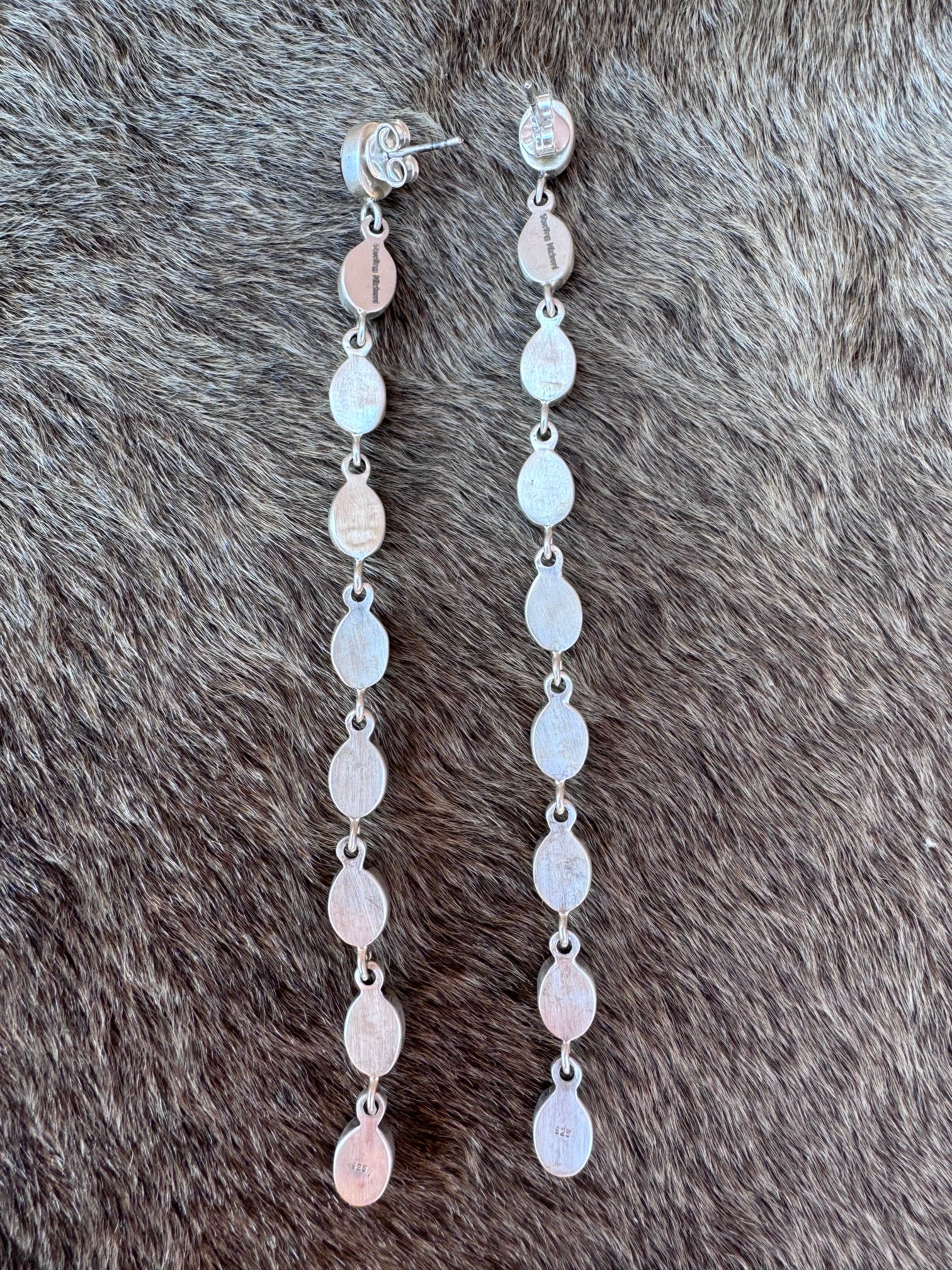 HONKY TONK Handmade Sterling Silver Dahlia Rose Dangles