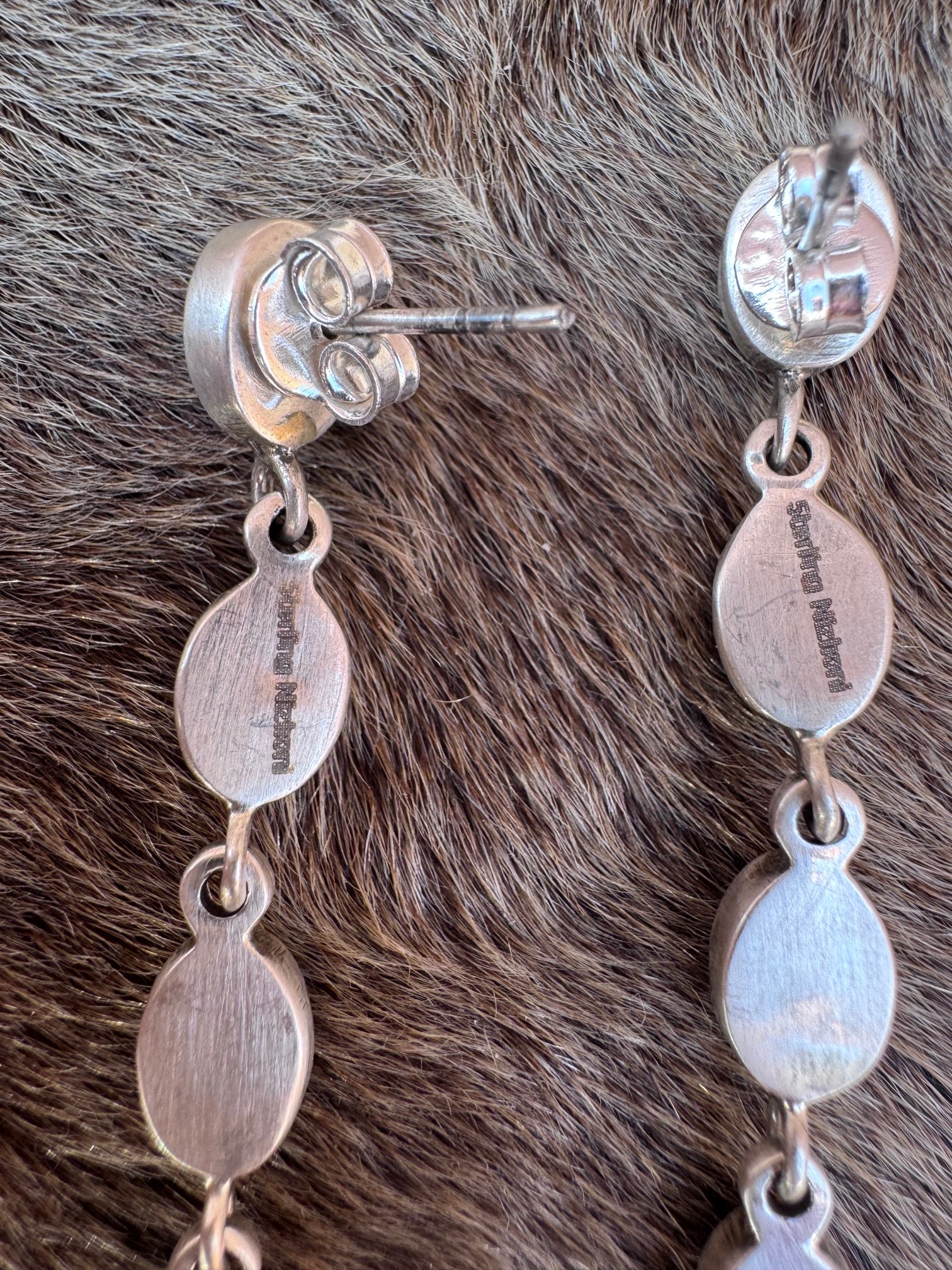 HONKY TONK Handmade Sterling Silver Dahlia Rose Dangles