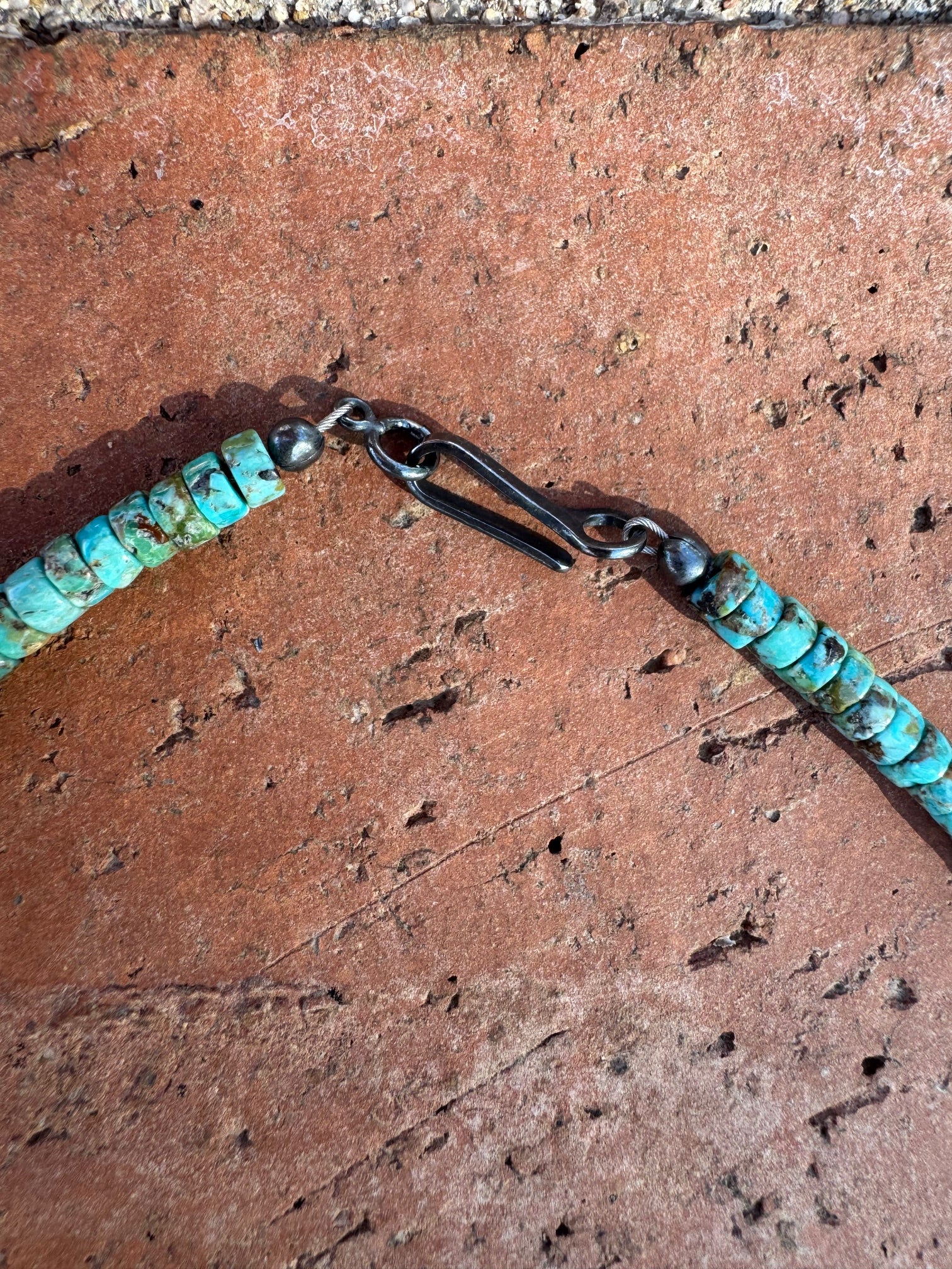 Handcrafted Turquoise Heishi 4mm Beaded Necklace