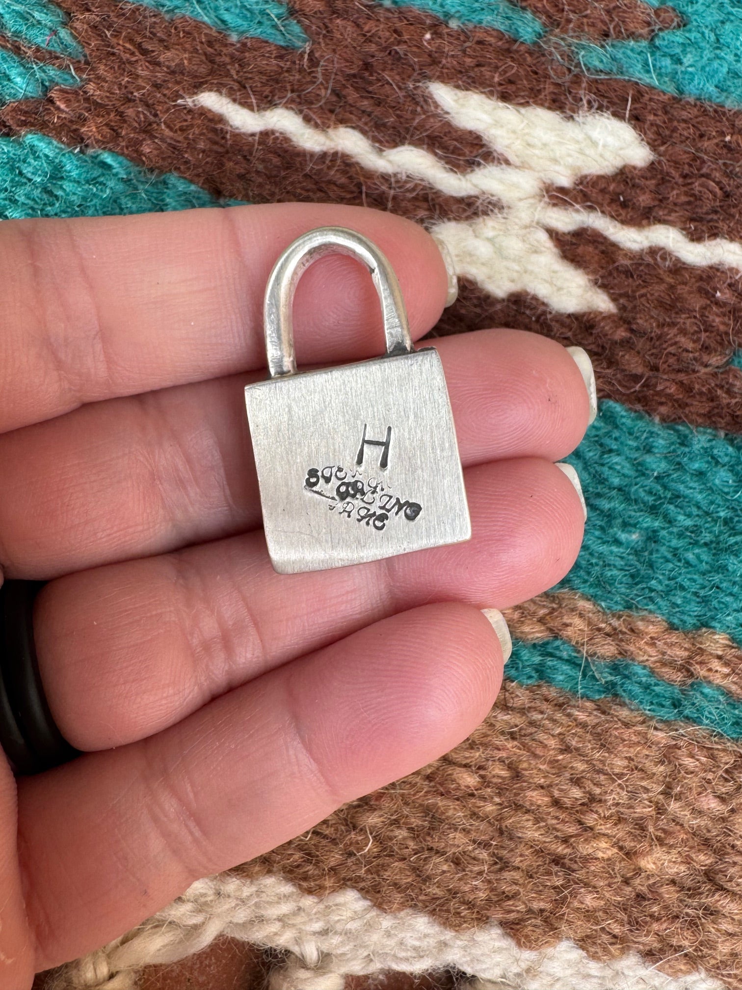 Handcrafted Pilot Mountain Turquoise & Sterling Silver Locket Pendant