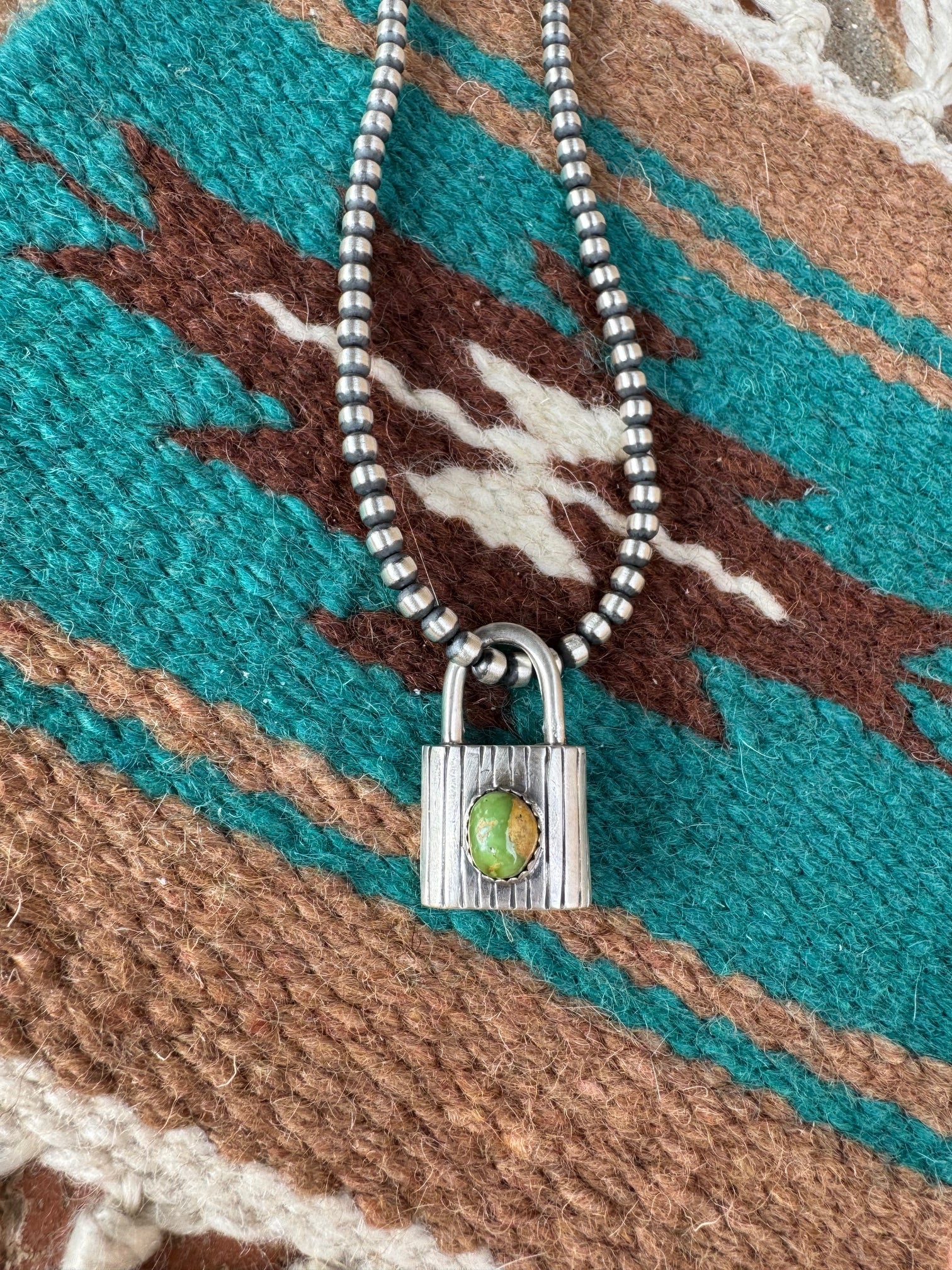 Handcrafted Sonoran Mountain Turquoise & Sterling Silver Locket Pendant