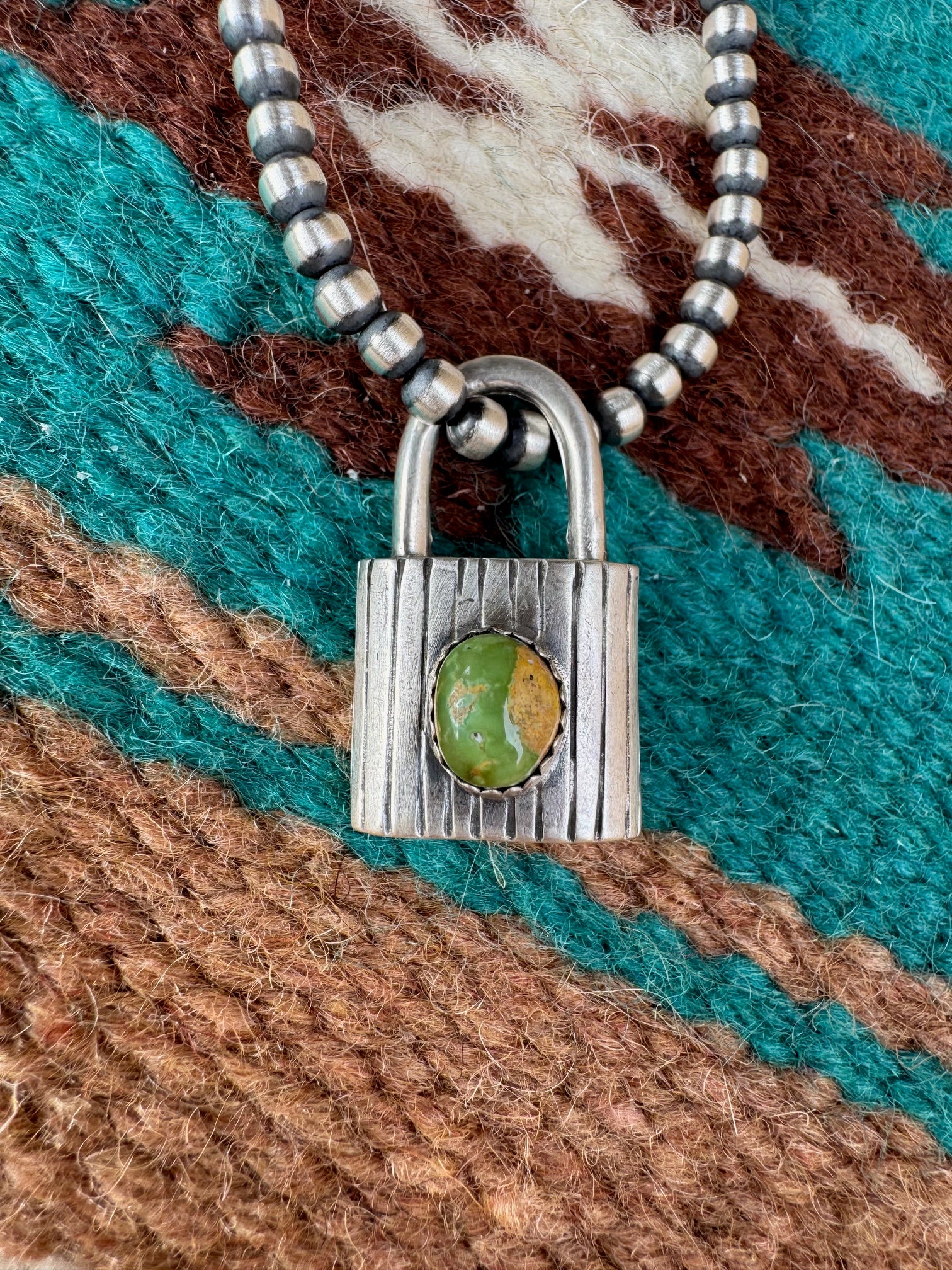 Handcrafted Sonoran Mountain Turquoise & Sterling Silver Locket Pendant