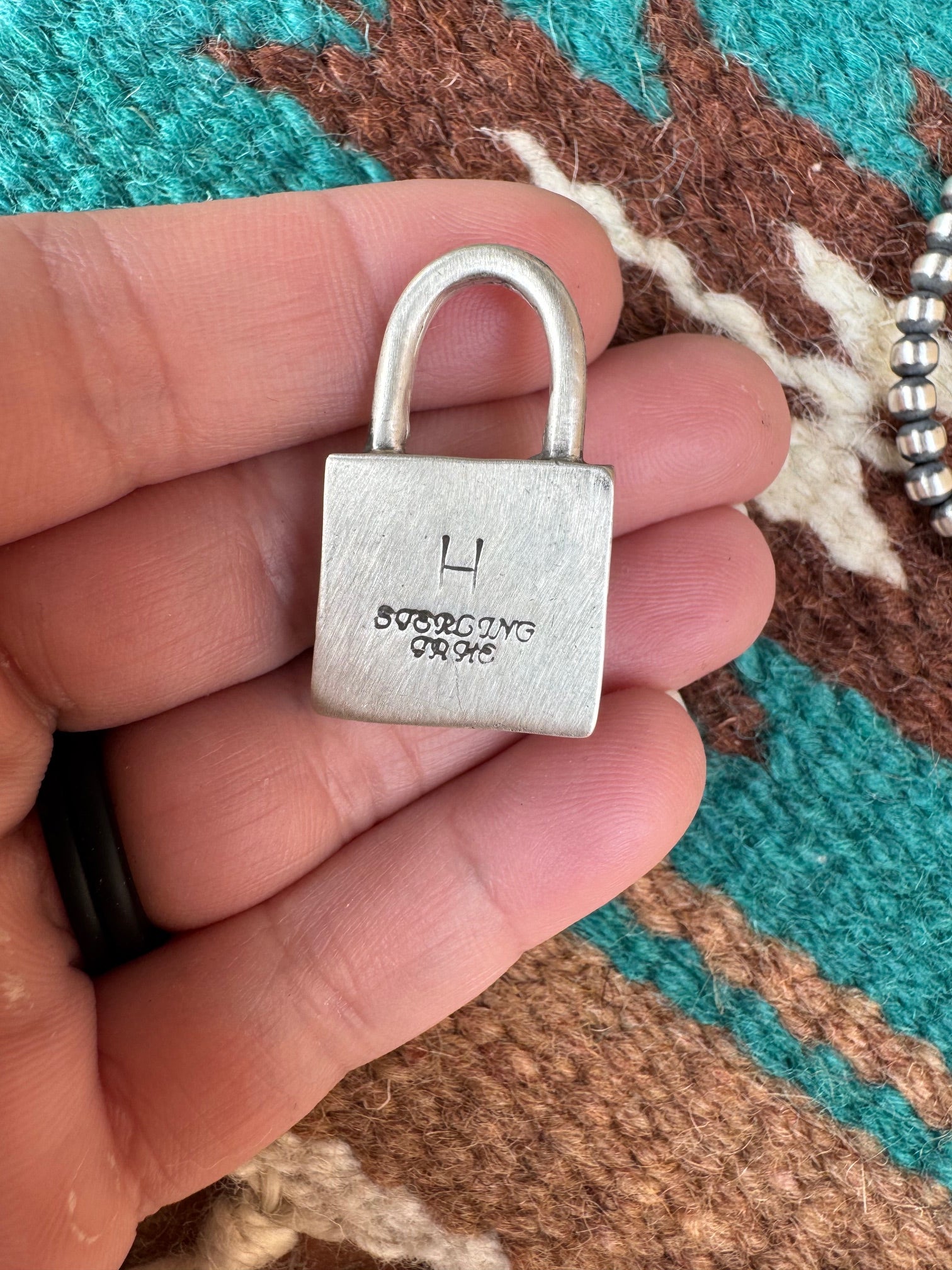 Handcrafted Sonoran Mountain Turquoise & Sterling Silver Locket Pendant