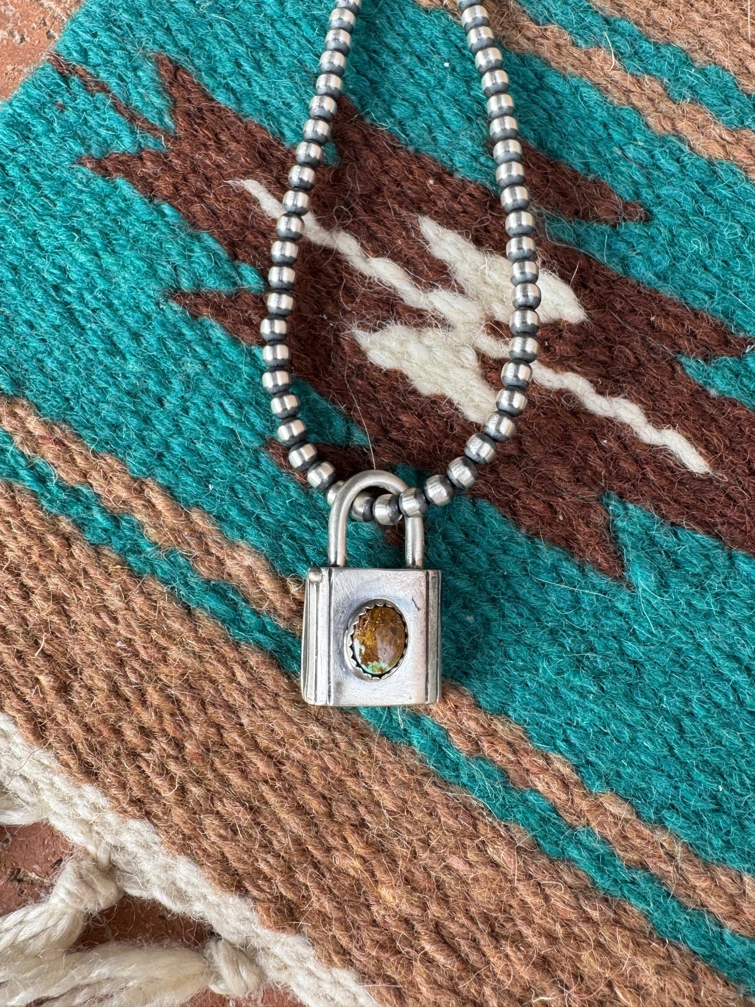 Handcrafted Royston Turquoise & Sterling Silver Locket Pendant