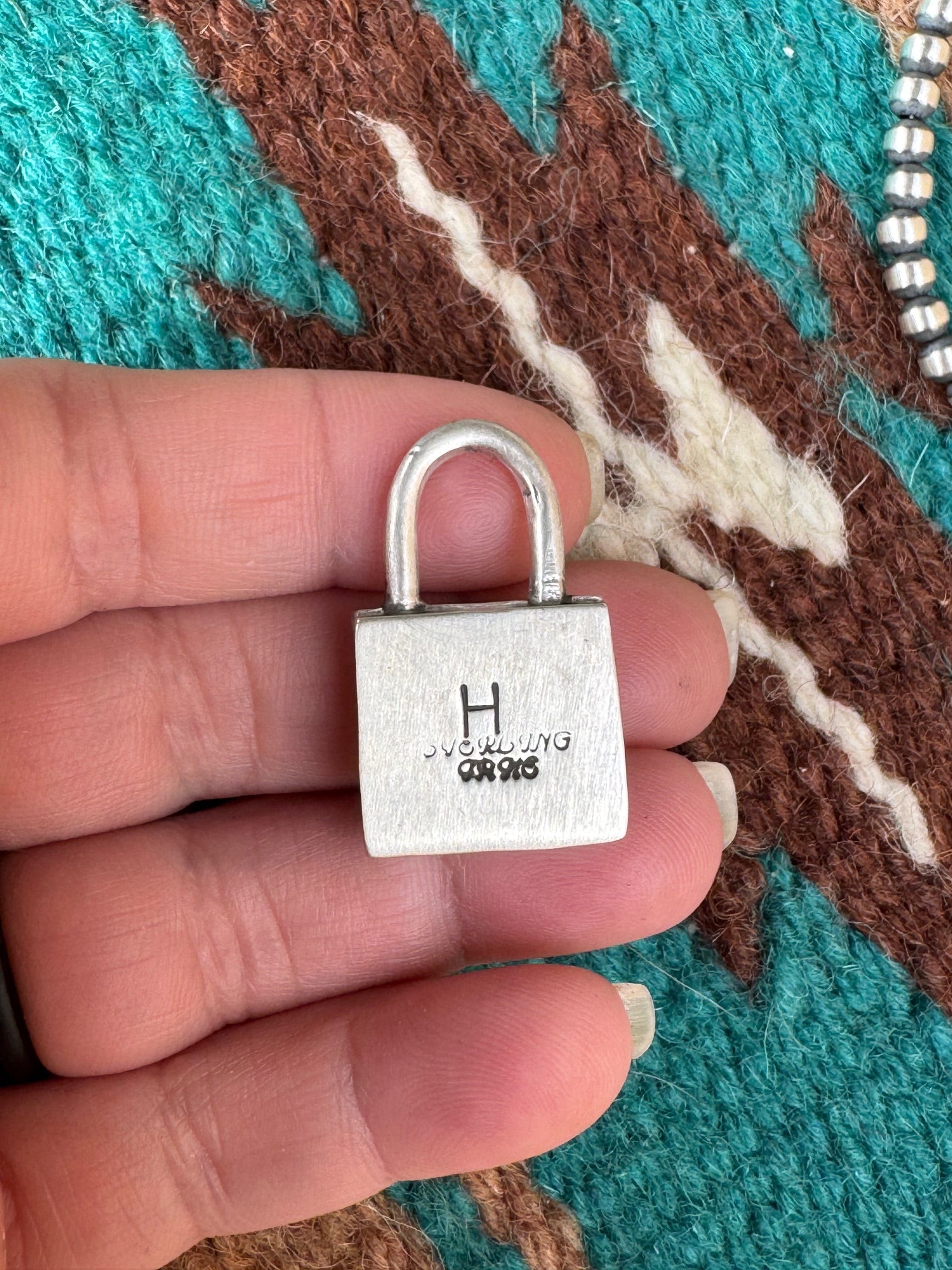 Handcrafted Royston Turquoise & Sterling Silver Locket Pendant