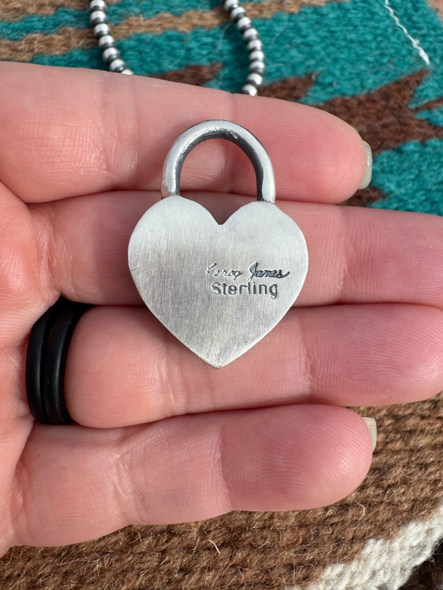 Handcrafted Purple Spiny & Sterling Silver Heart Locket Pendant by Leroy James