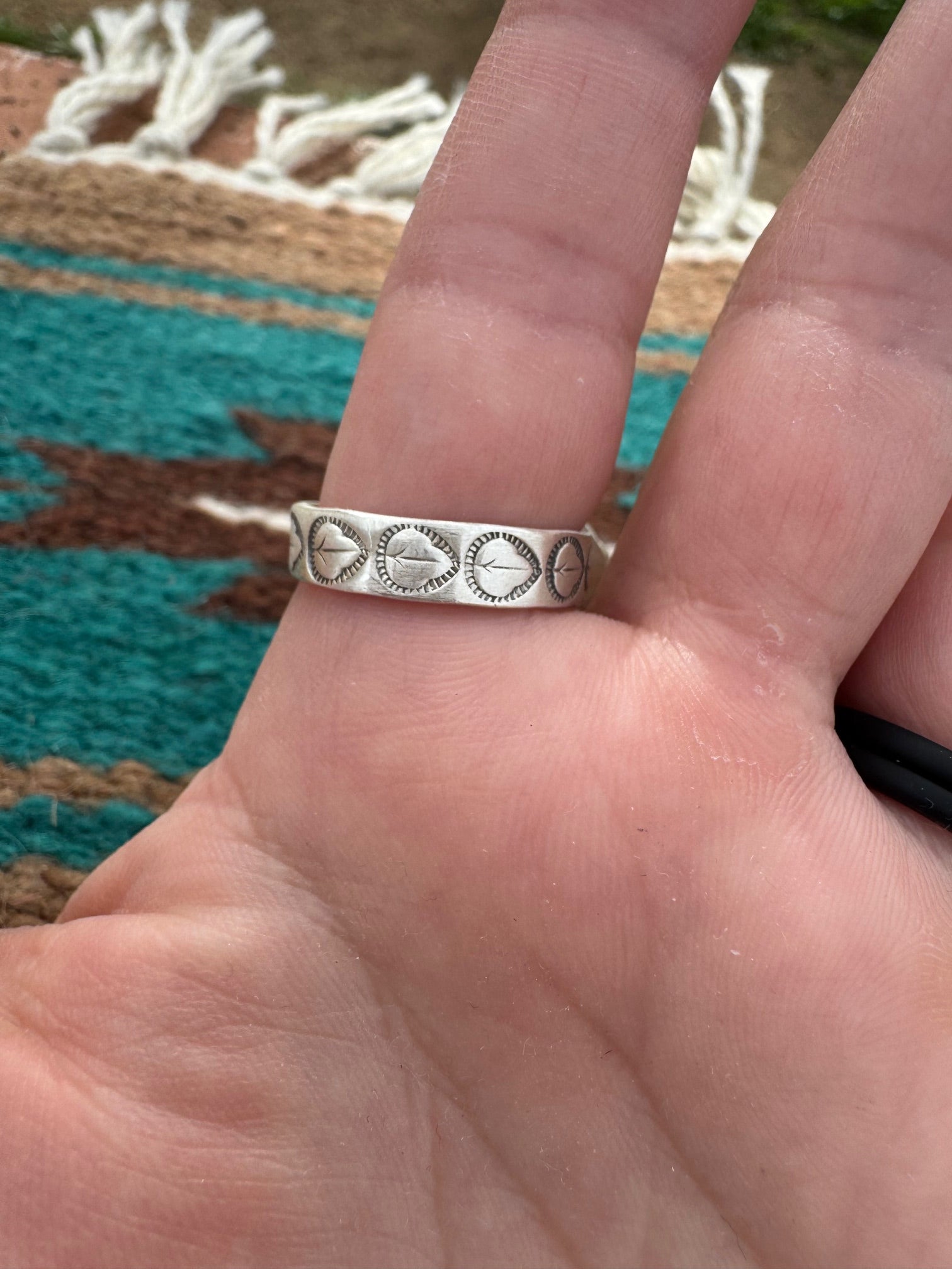 Handmade Multi Stone & Sterling Silver Crescent Adjustable Ring