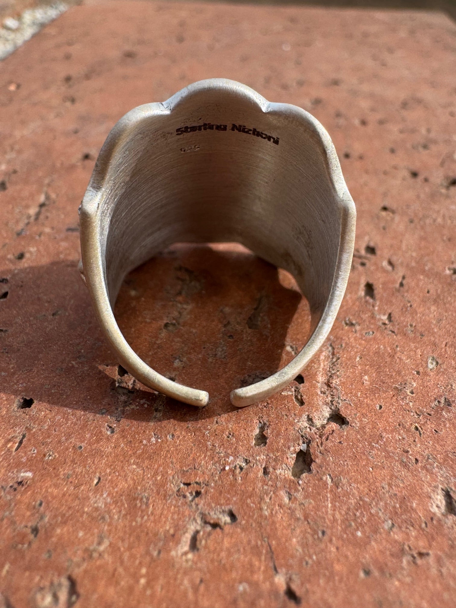 Beautiful Concho Handmade Sterling Silver Adjustable Ring