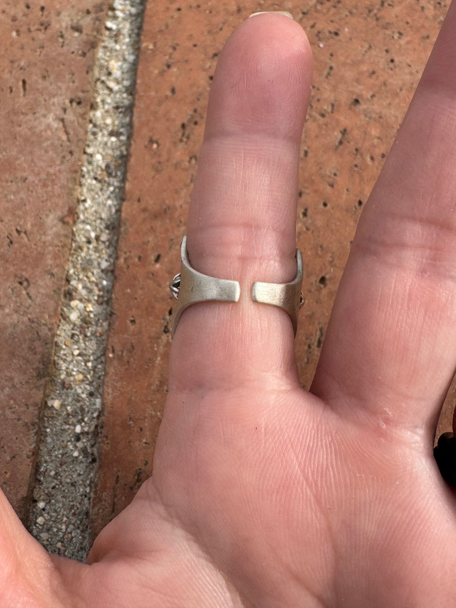 Beautiful Concho Handmade Sterling Silver Adjustable Ring