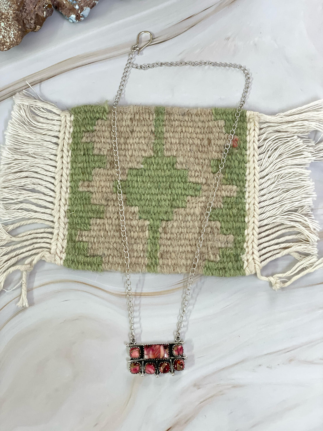 Handmade Sterling Silver Rose Dahlia Necklace, Signed Nizhoni