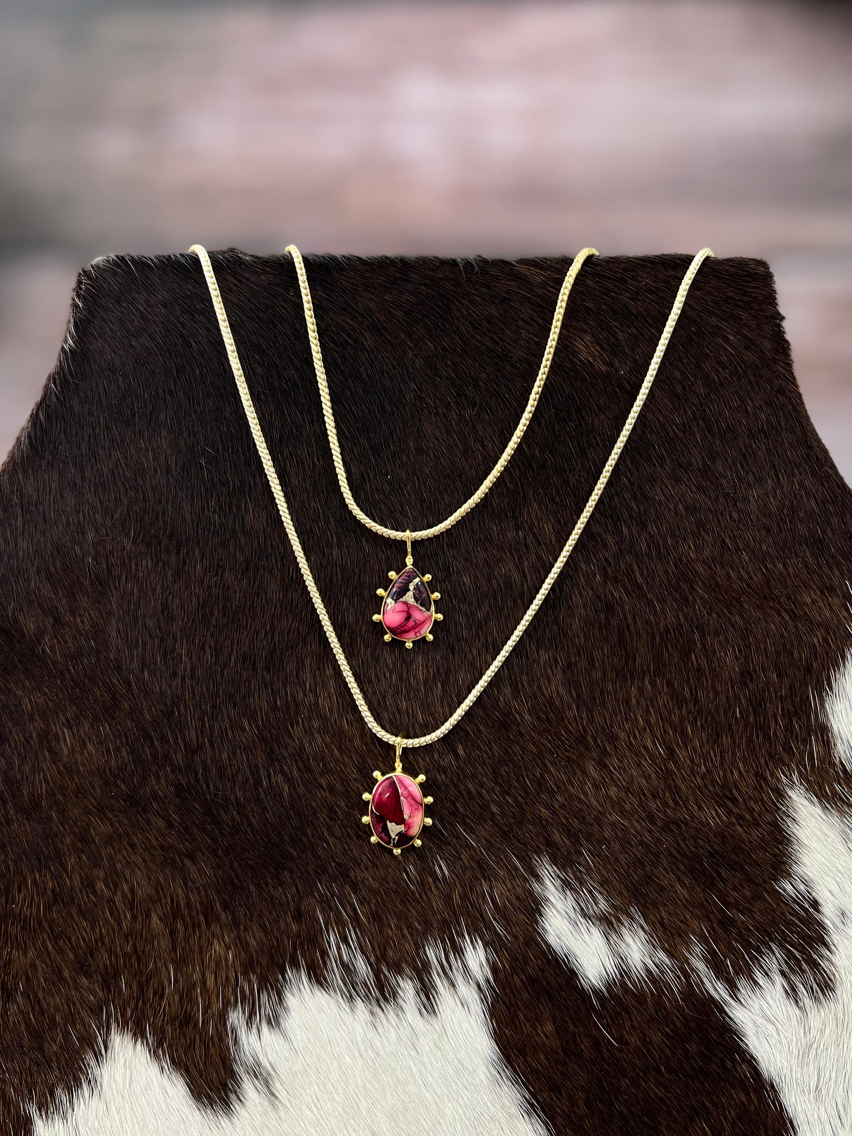 "THE GOLDEN COLLECTION" Handmade Natural Dahlia Rose Gold Plated Necklace