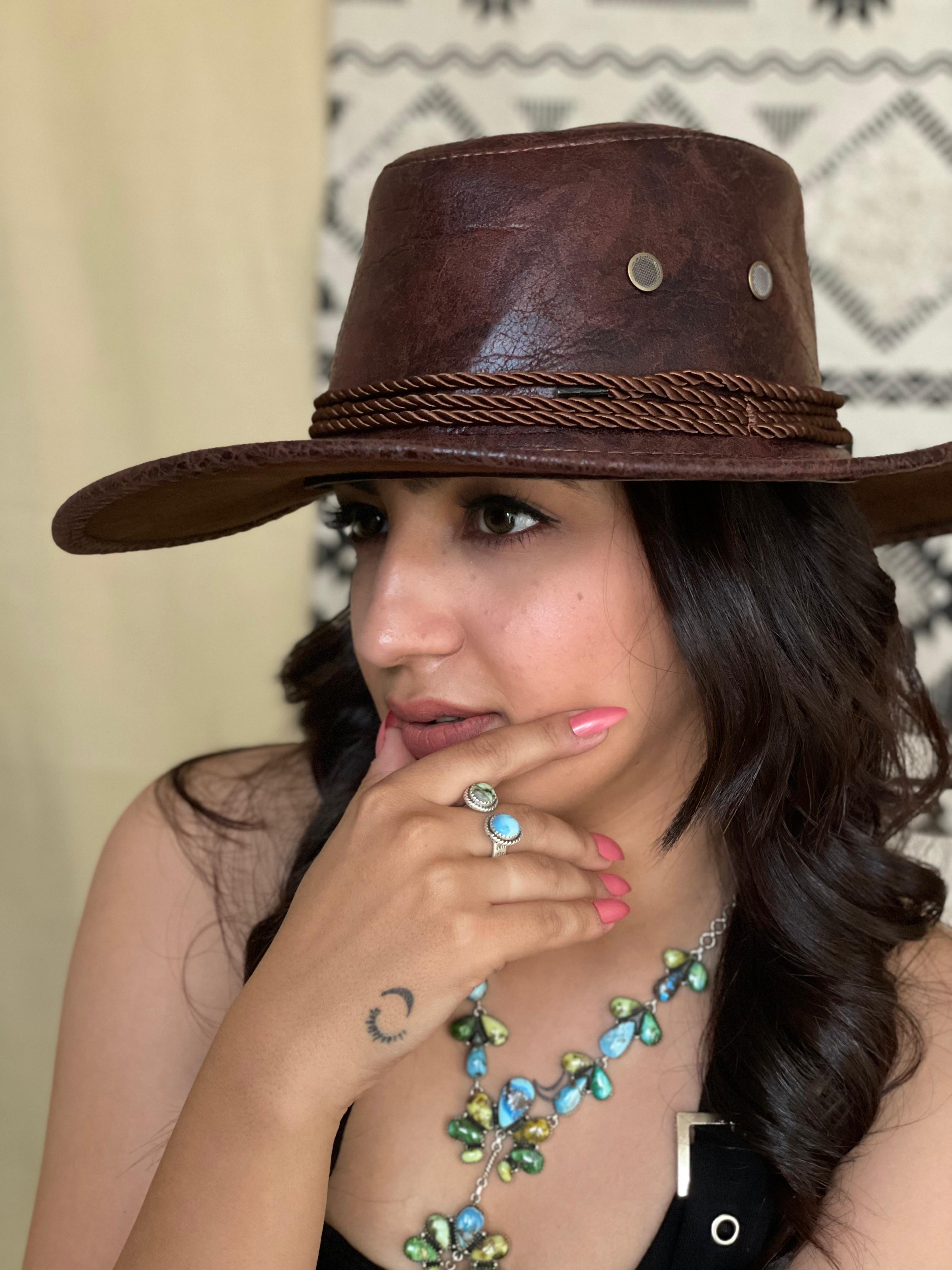 Handmade Sterling Silver Palomino with Golden Hills Turquoise Adjustable Ring " Signed Nizhoni"