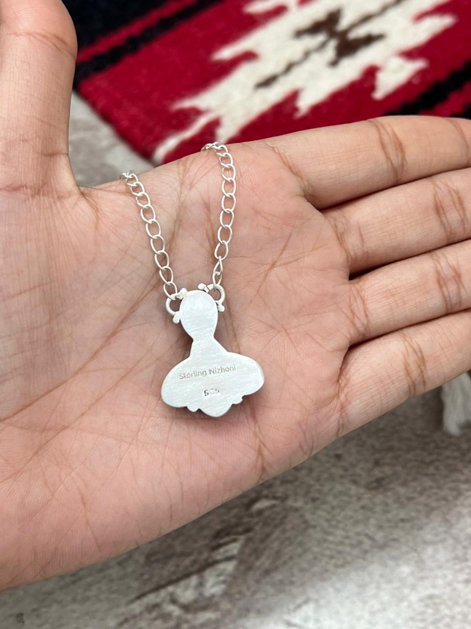 Handmade Sterling Silver Lapis Necklace "Signed Nizhoni"