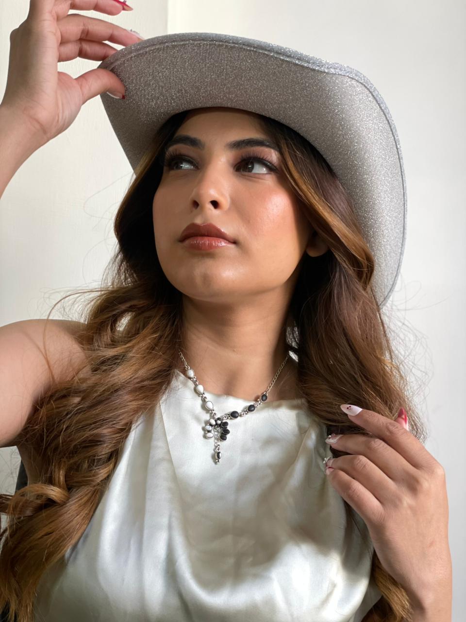 Handmade Sterling Silver White Buffalo Squash Blossom Necklace "Signed Nizhoni"