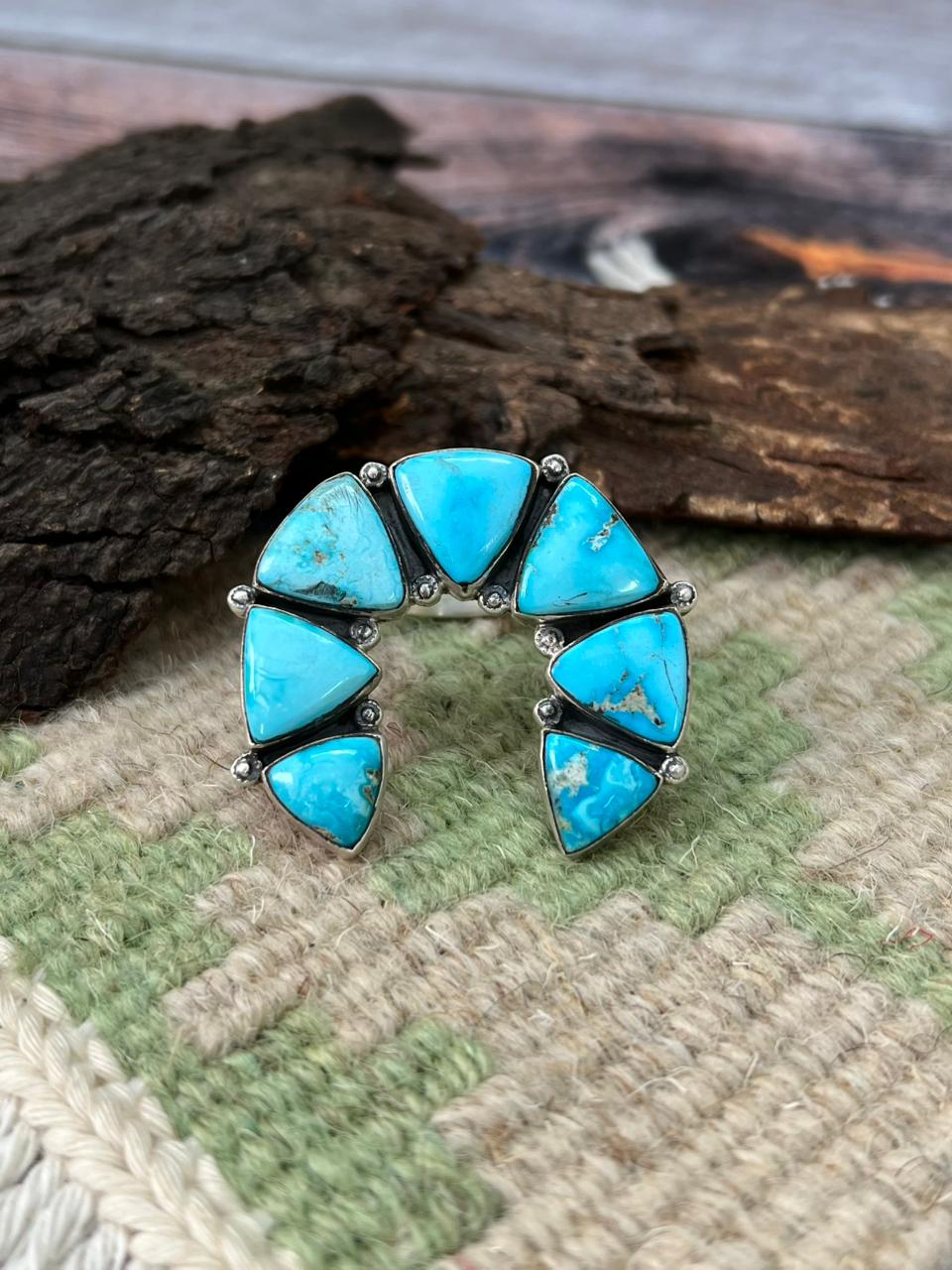 Handmade Sterling Silver Sierra Bella Naja Adjustable Ring "Singed Nizhoni"