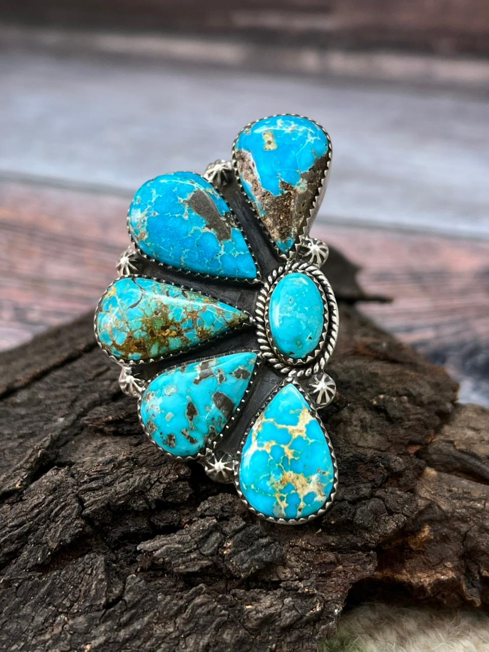 Handmade Sterling Silver Sierra Bella Adjustable Ring "Singed Nizhoni"