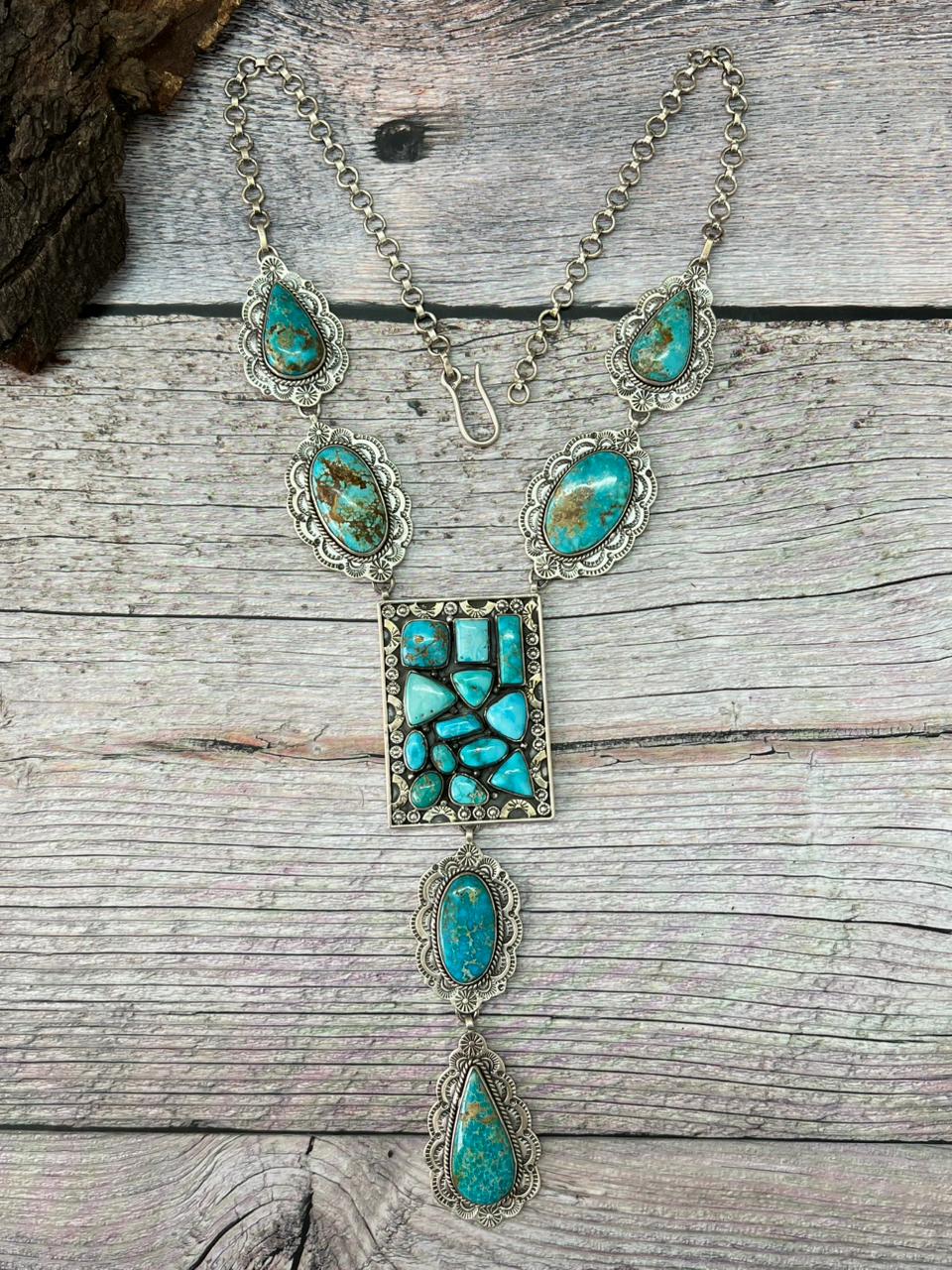 Handmade Sterling Silver Sierra Bella Necklace "Signed Nizhoni"