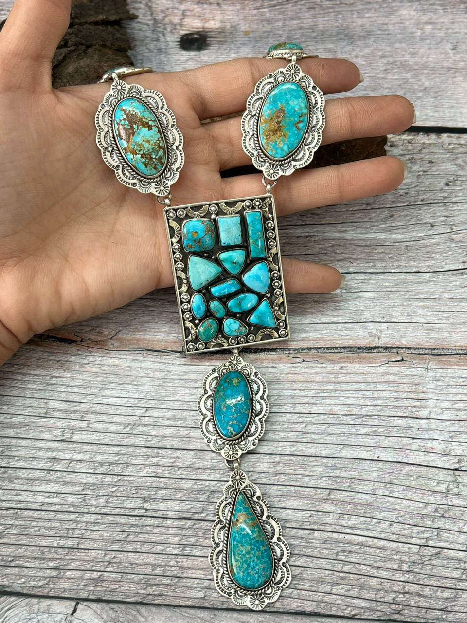 Handmade Sterling Silver Sierra Bella Necklace "Signed Nizhoni"